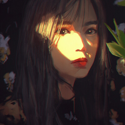 asian girl, me, digital 2d, 2019 : r/Art