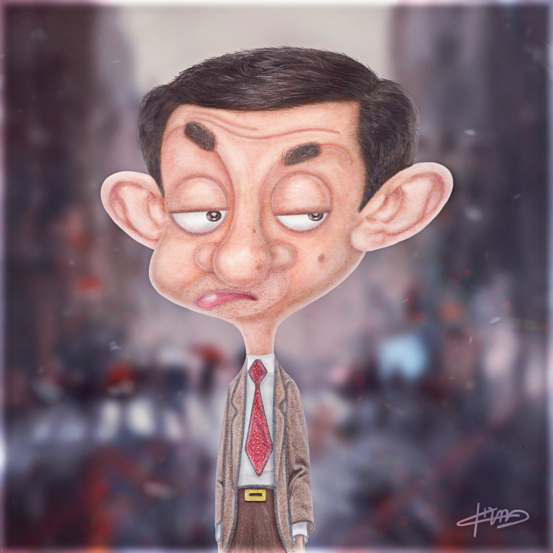 ArtStation - Artwork Mr Bean Cartoon