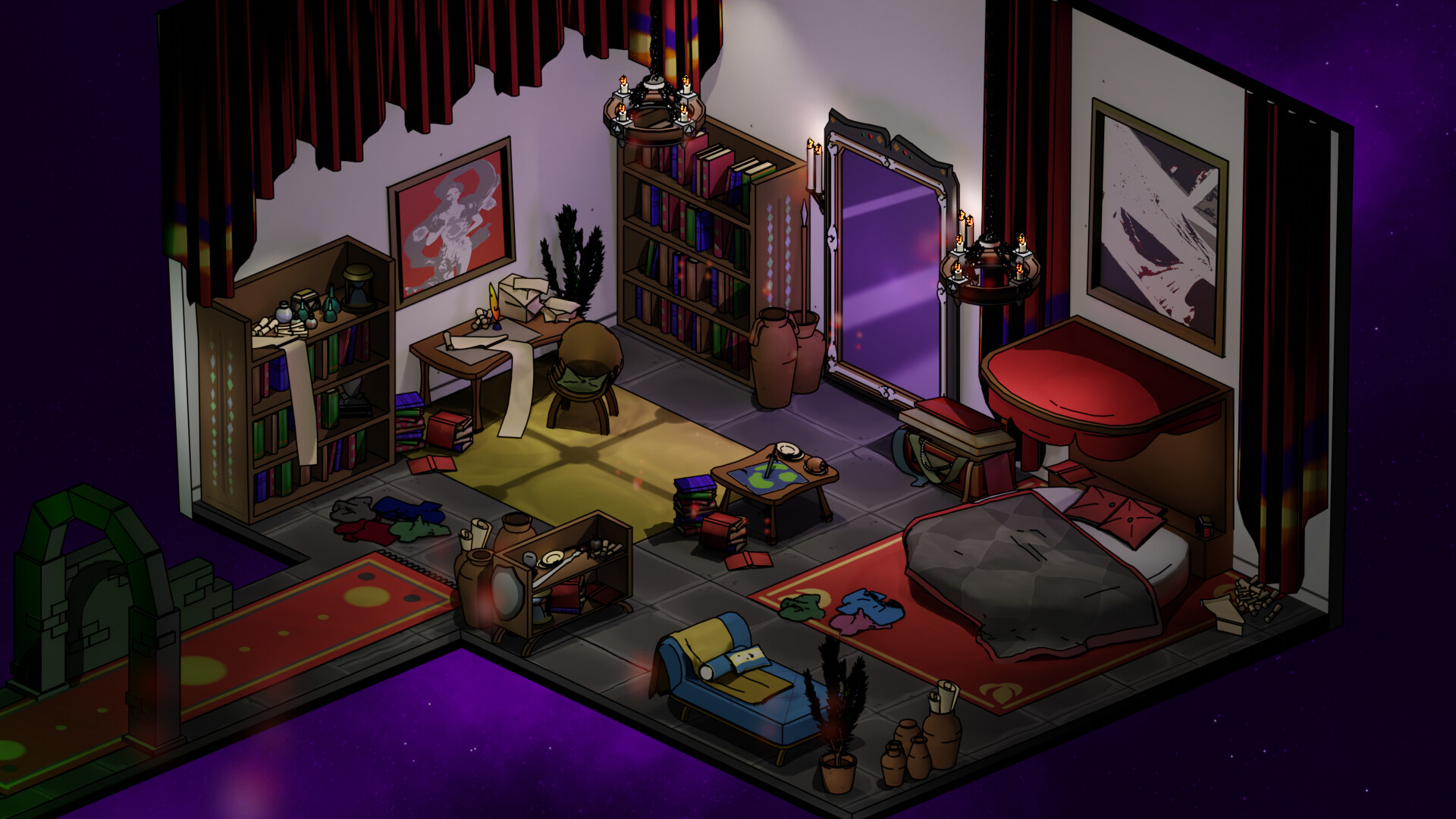 ArtStation Hades Styled Bedroom