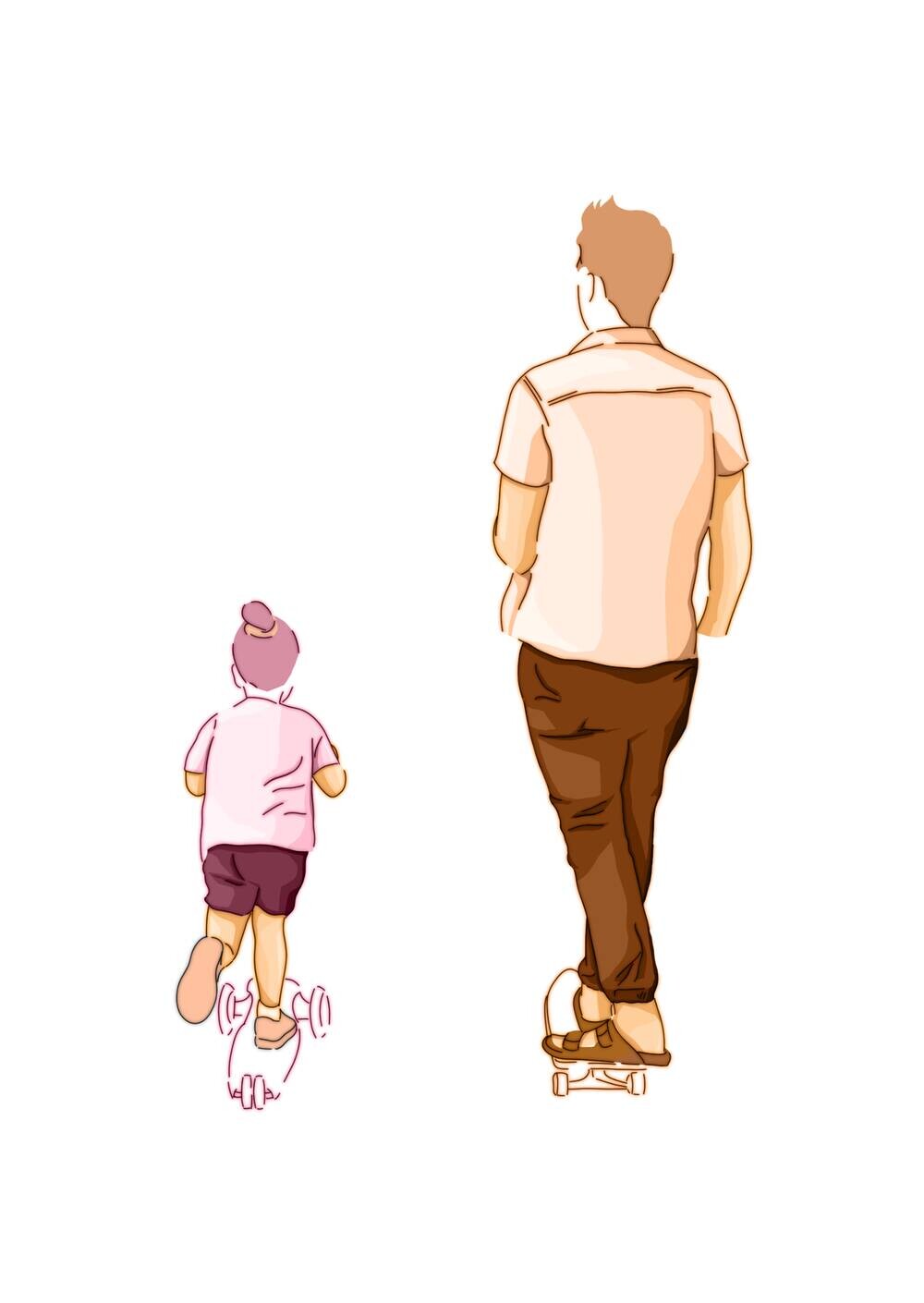 Just a girl and her dad.