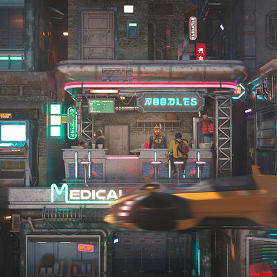 Mizuri cyberpunk noodle bar