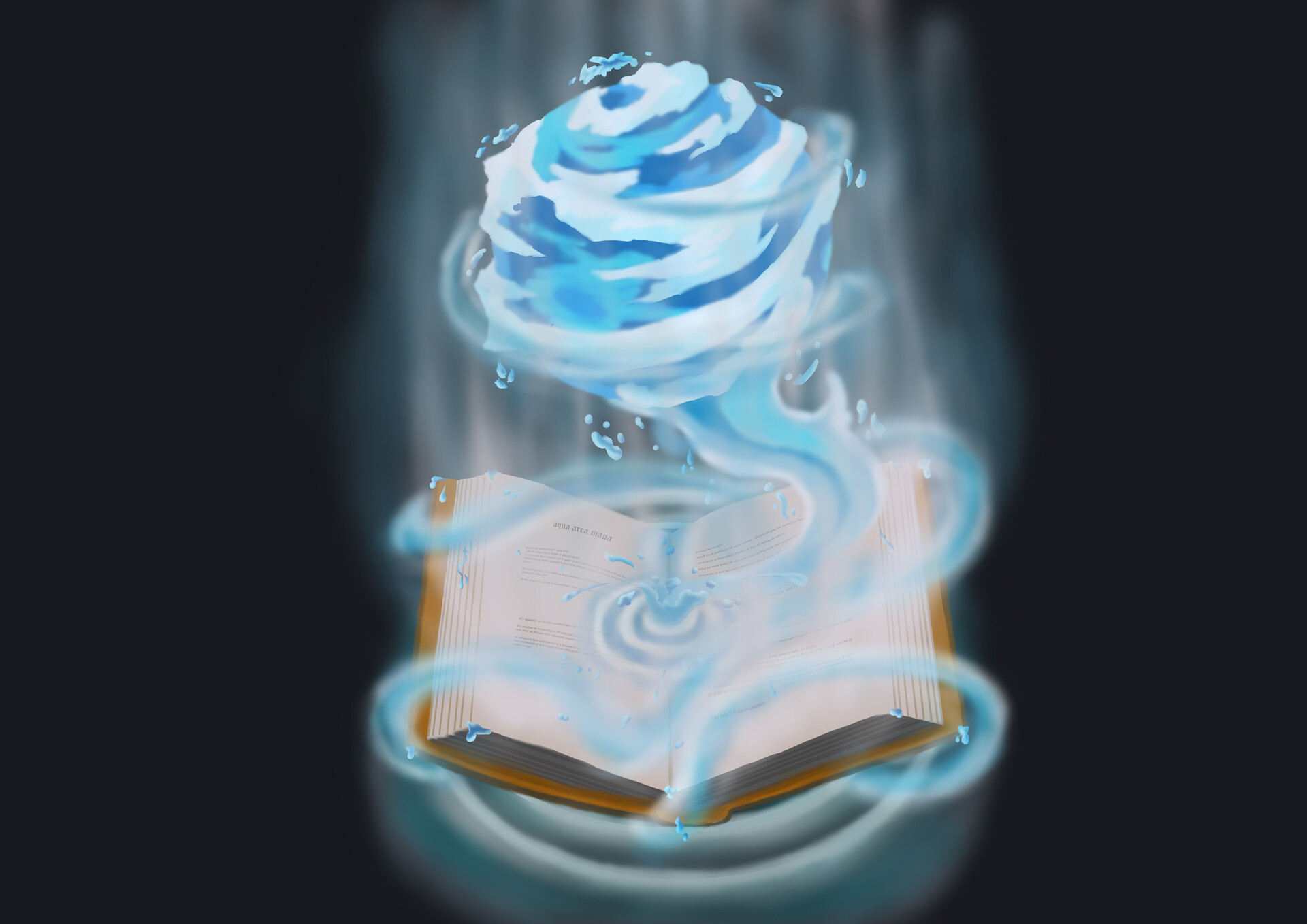 ArtStation water spell book