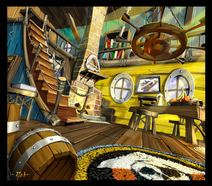 ArtStation - Pirate House Interior