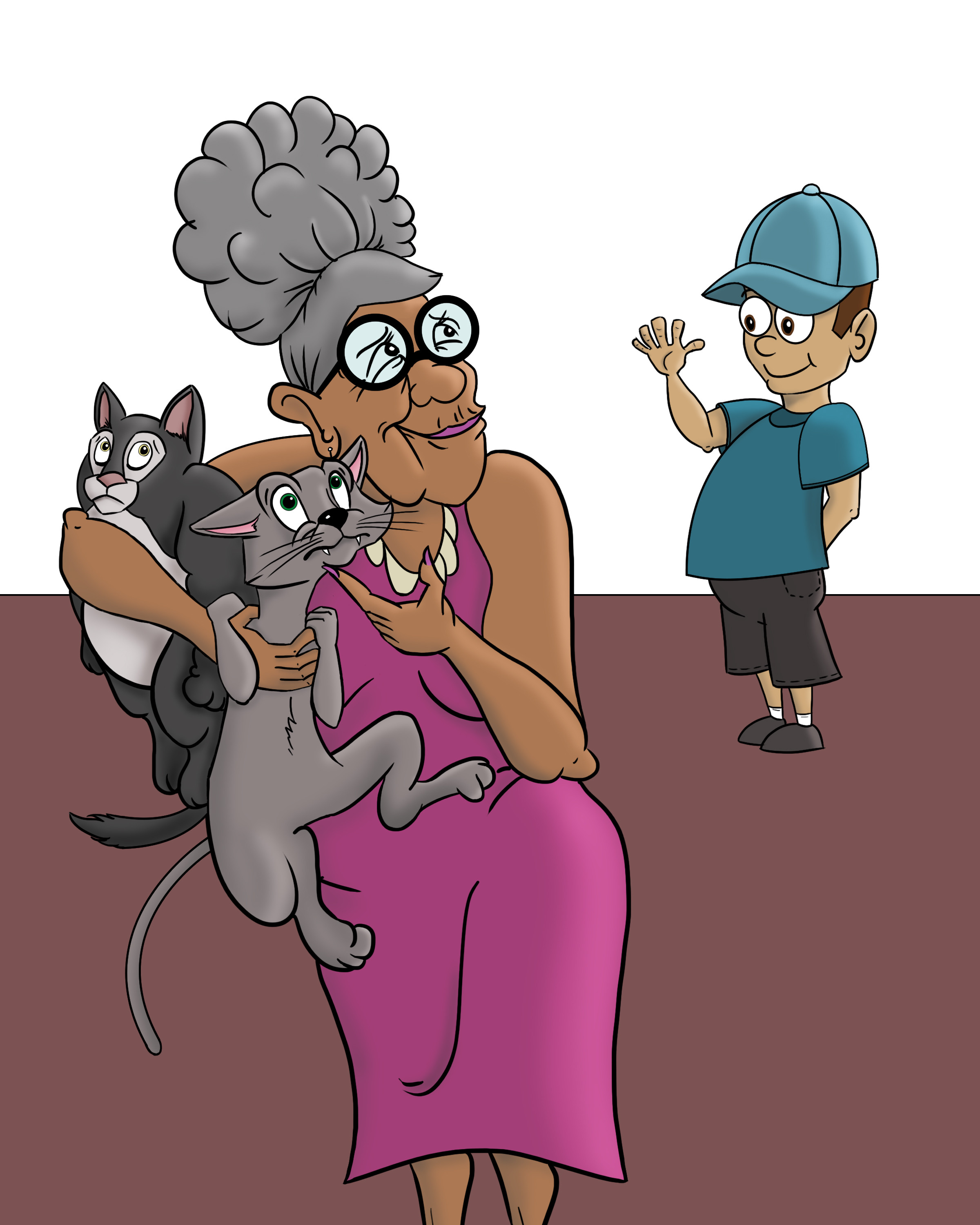 Grandma loves cats