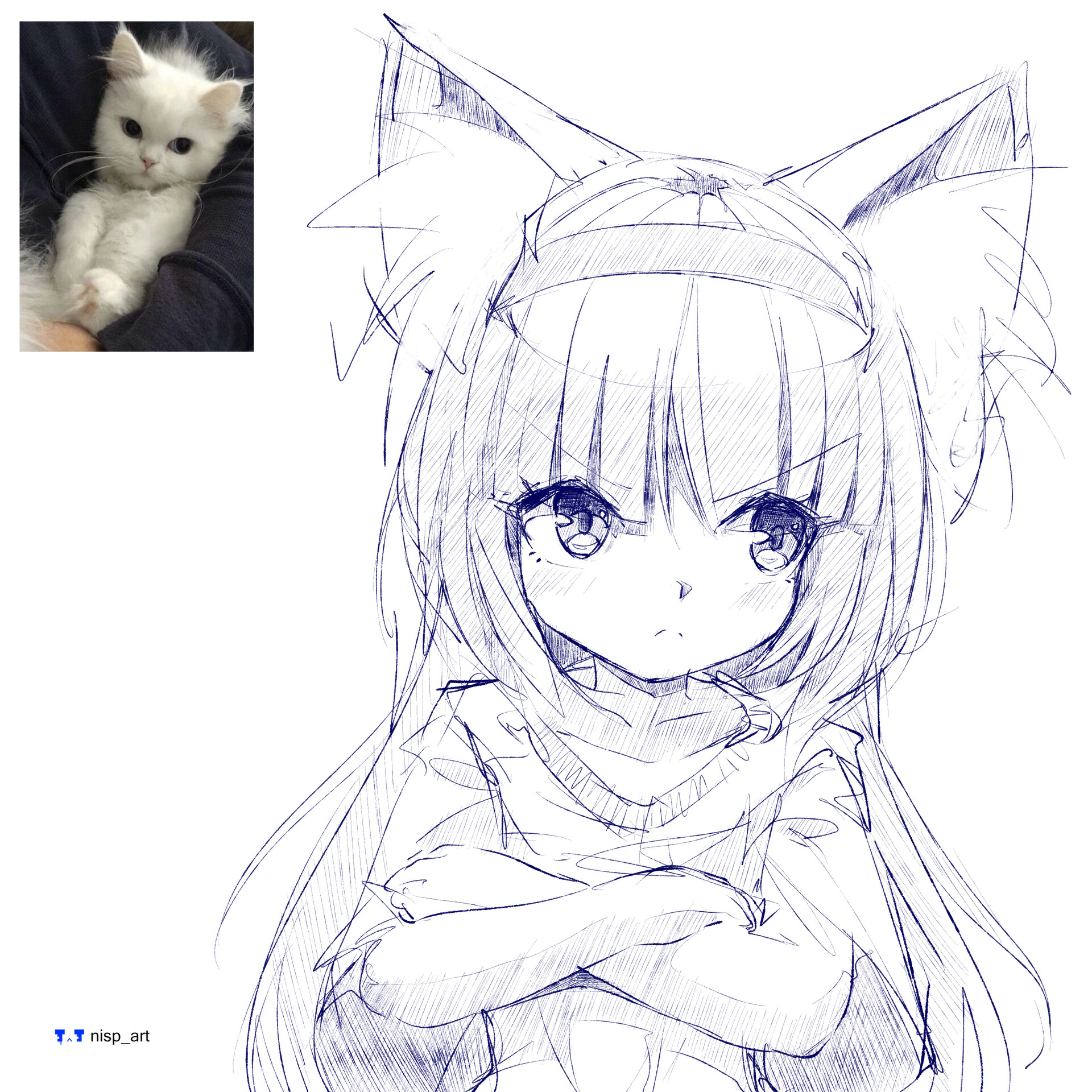 How to draw Anime Neko (Anime Drawing Tutorial for Beginners) 
