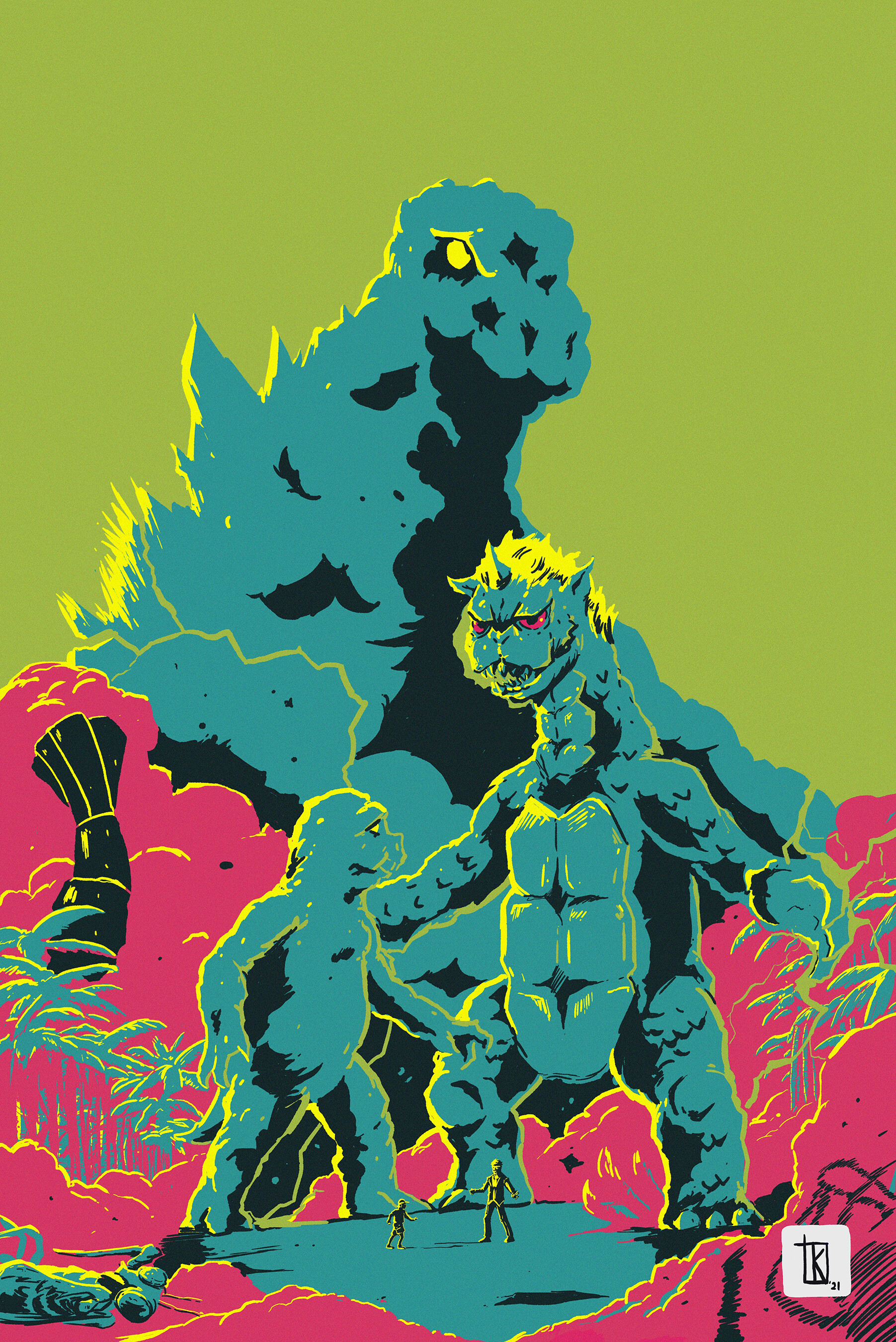 ArtStation - All Monsters Attack (1969), image size:1803x2701