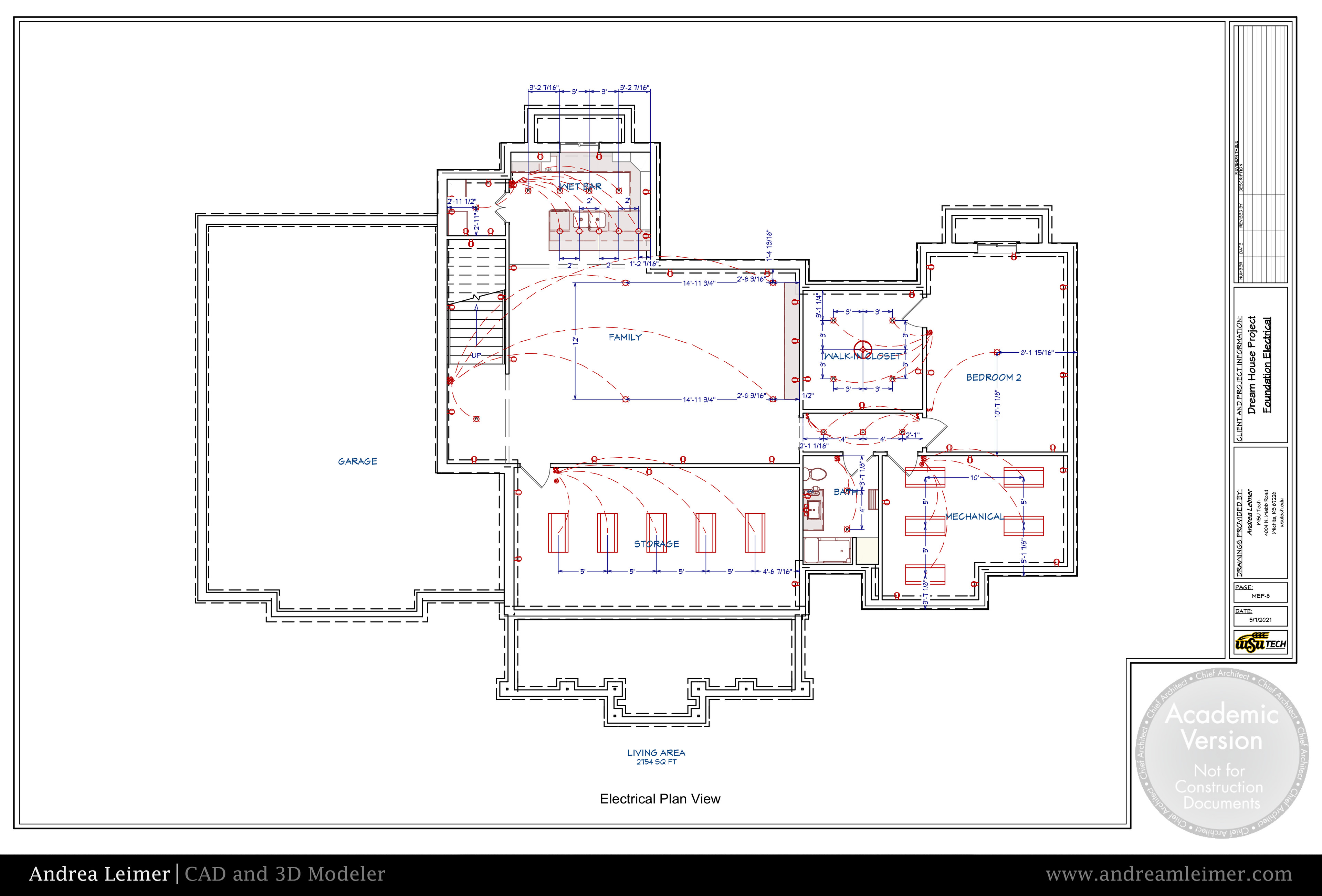 Dream House Project Plans Foundation Basement Electrical MEP-8