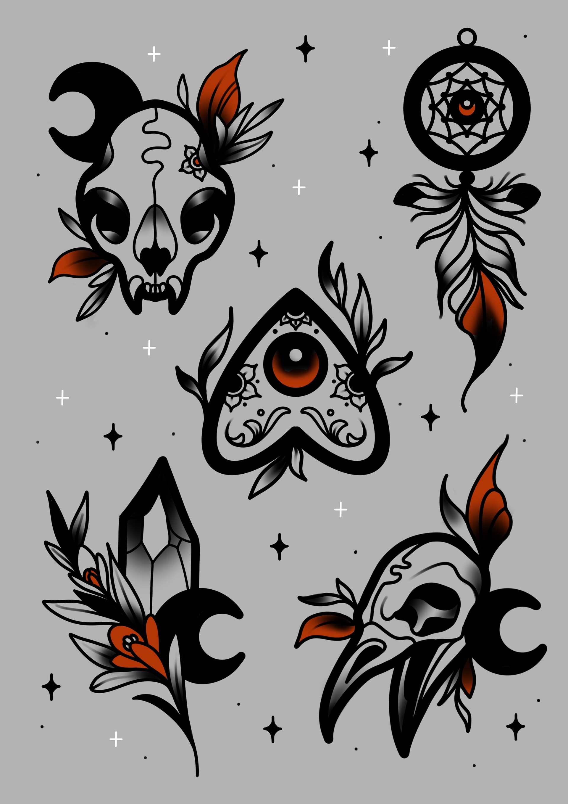 Witch Tattoo Vector Images over 9200