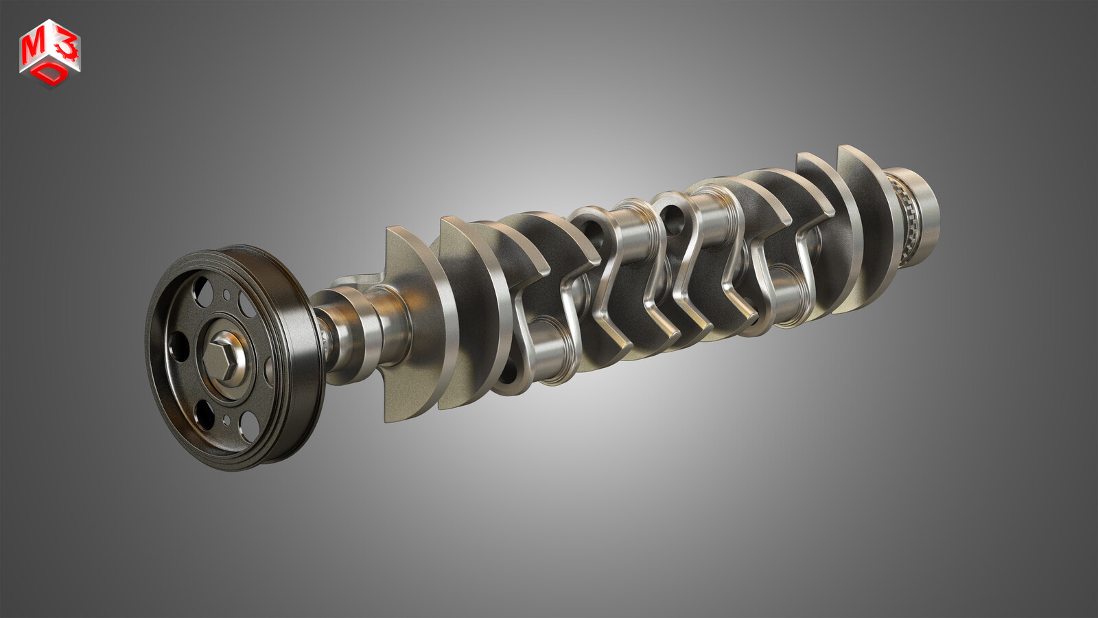 Crankshaft with Pulley Damper