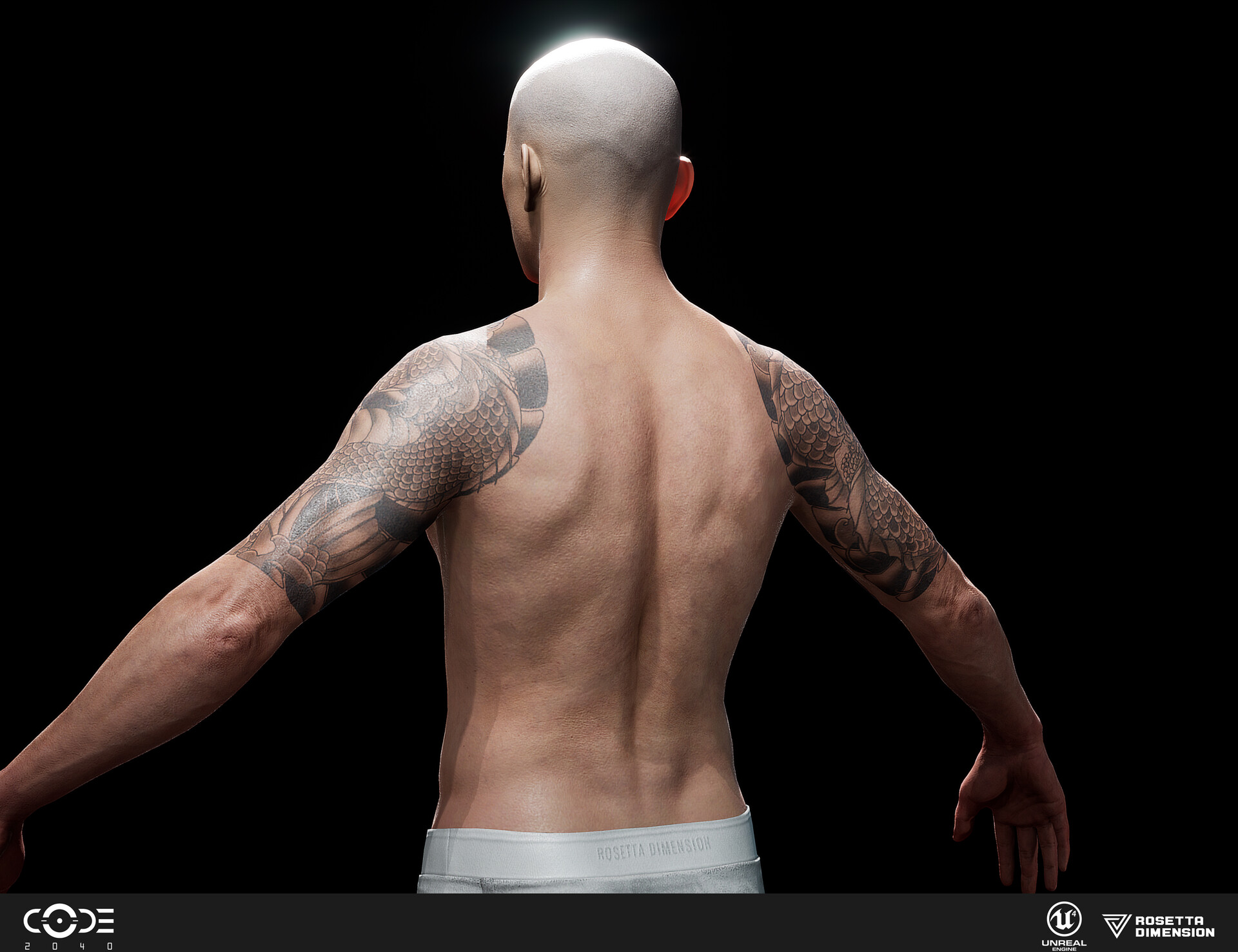 Artstation Code40 Tatoo 半胛龍刺青