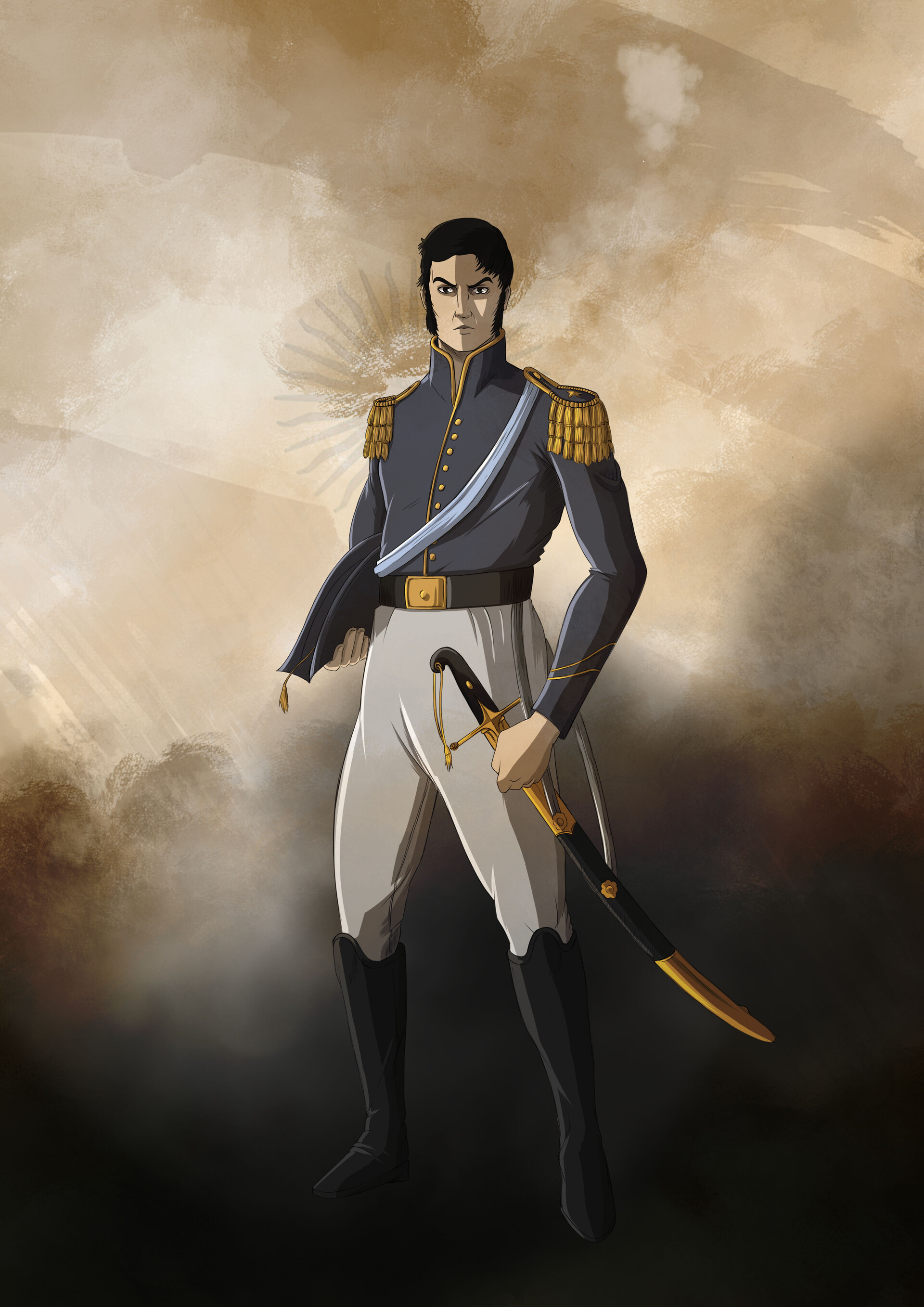 Artstation Jose De San Martin Comic Version Julian Merino