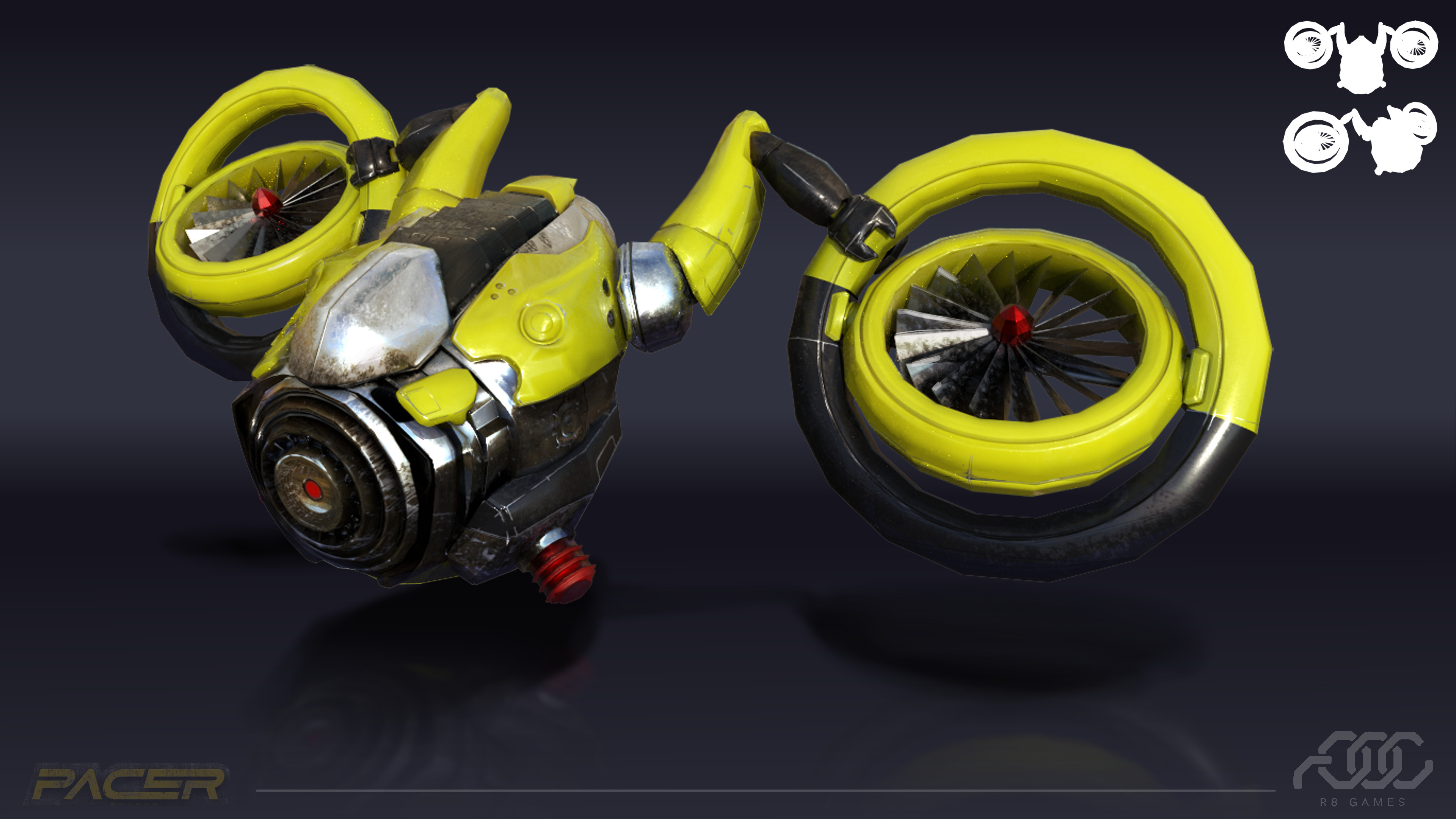 Final in-engine model paint over
