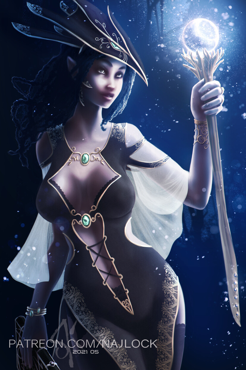 ArtStation Dark Elf Sorceress artstation-dark-elf-sorceress