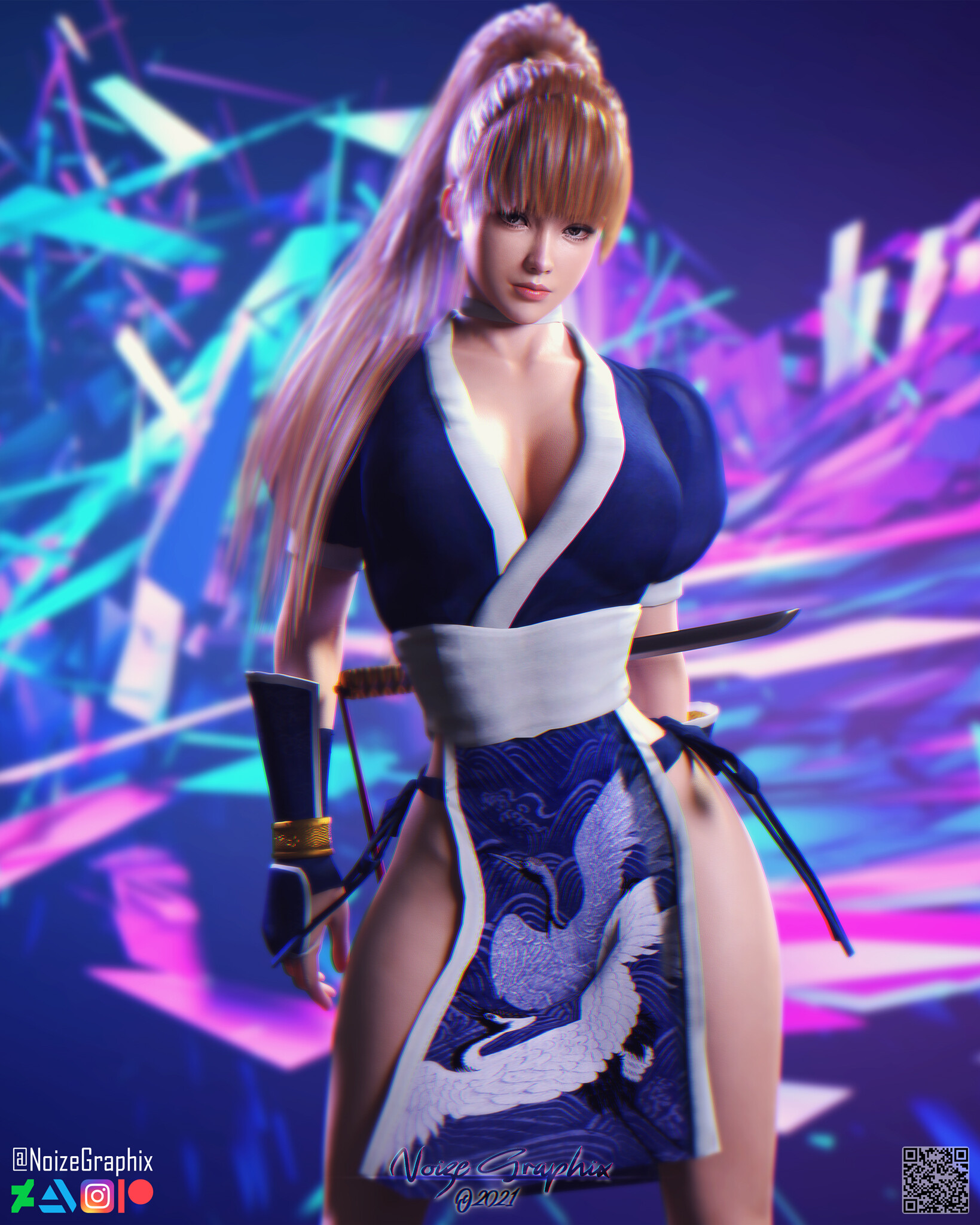Fanart of [Kasumi] from [Dead or Alive]. 
