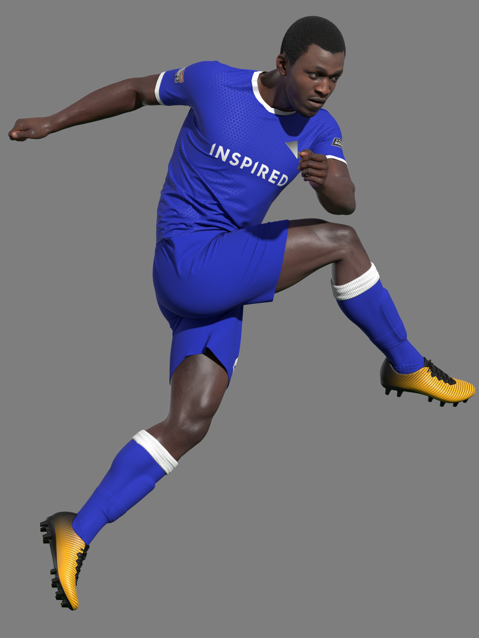 Young Football Player in a Kicking Pose Stock Image - Image of kicking,  fullbody: 288703181
