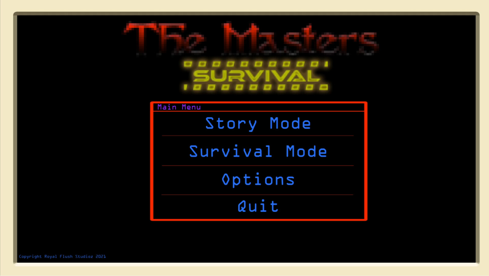 alpha main menu