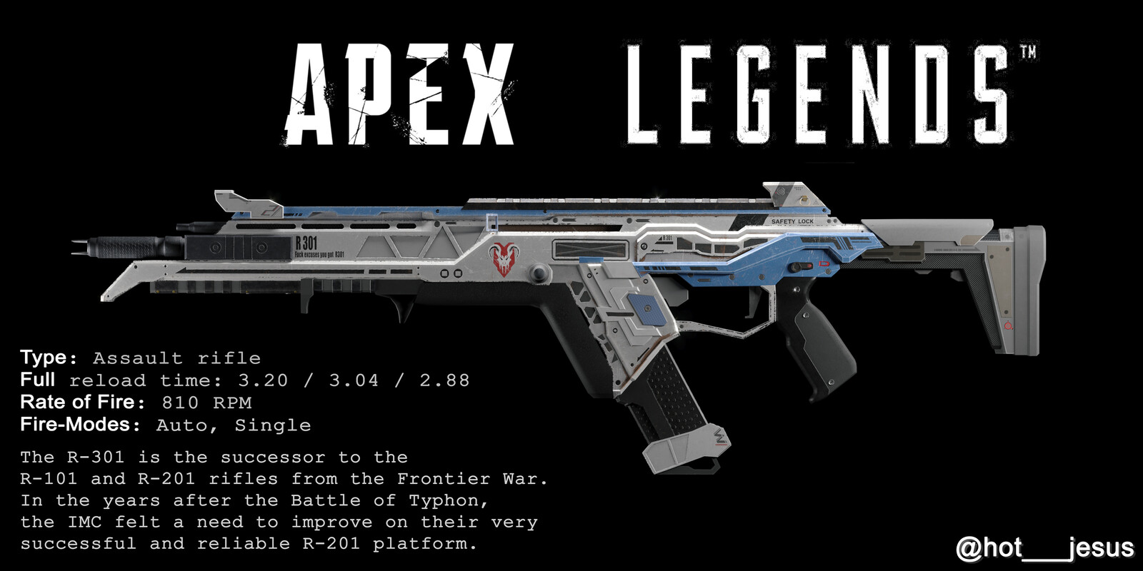 Artstation R 301 Assault Rifle For The Game Apex Legends Tanmay Bhattacharya
