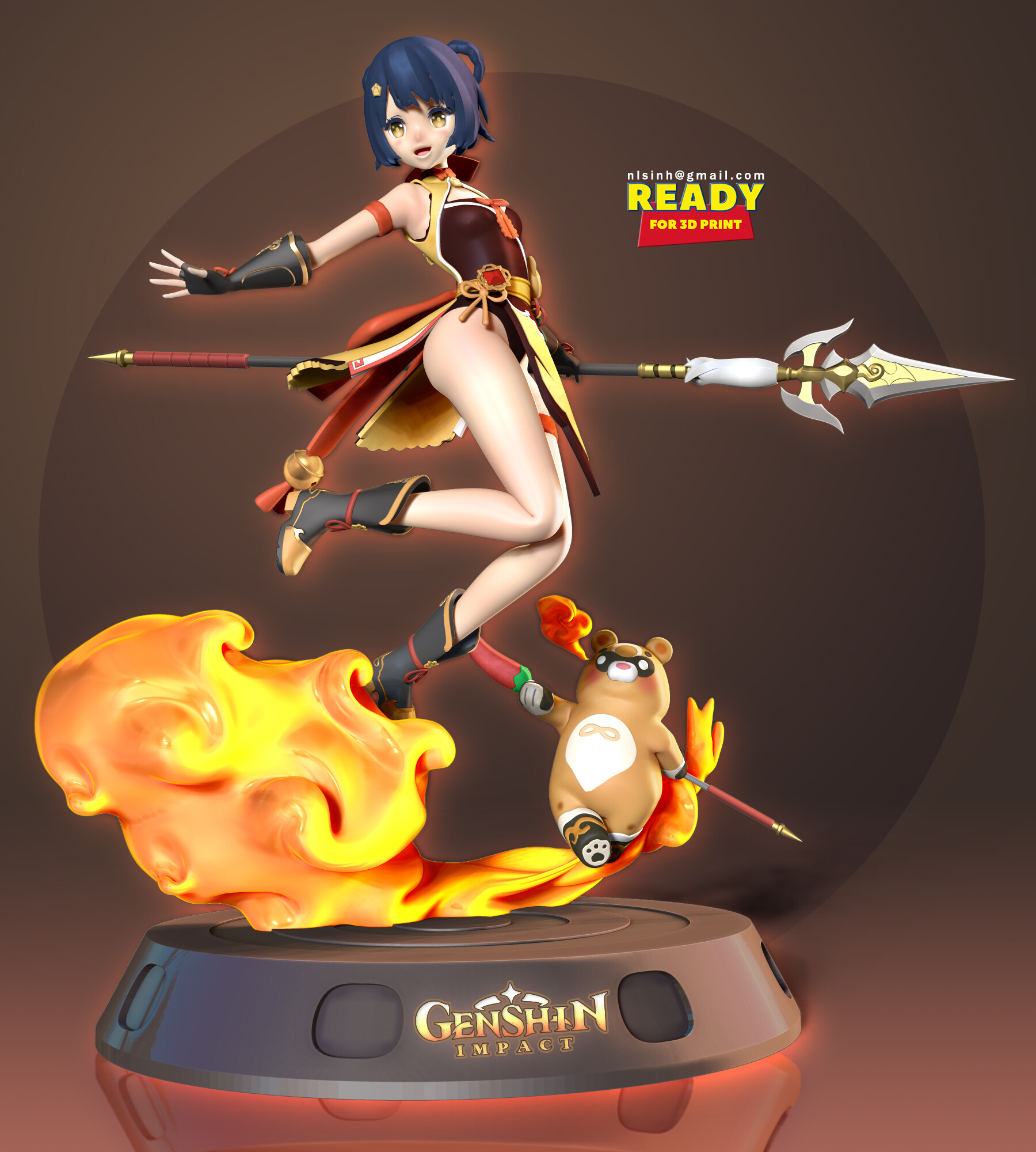 Artstation Xiangling Genshin Impact Fanart Sinh Nguyen