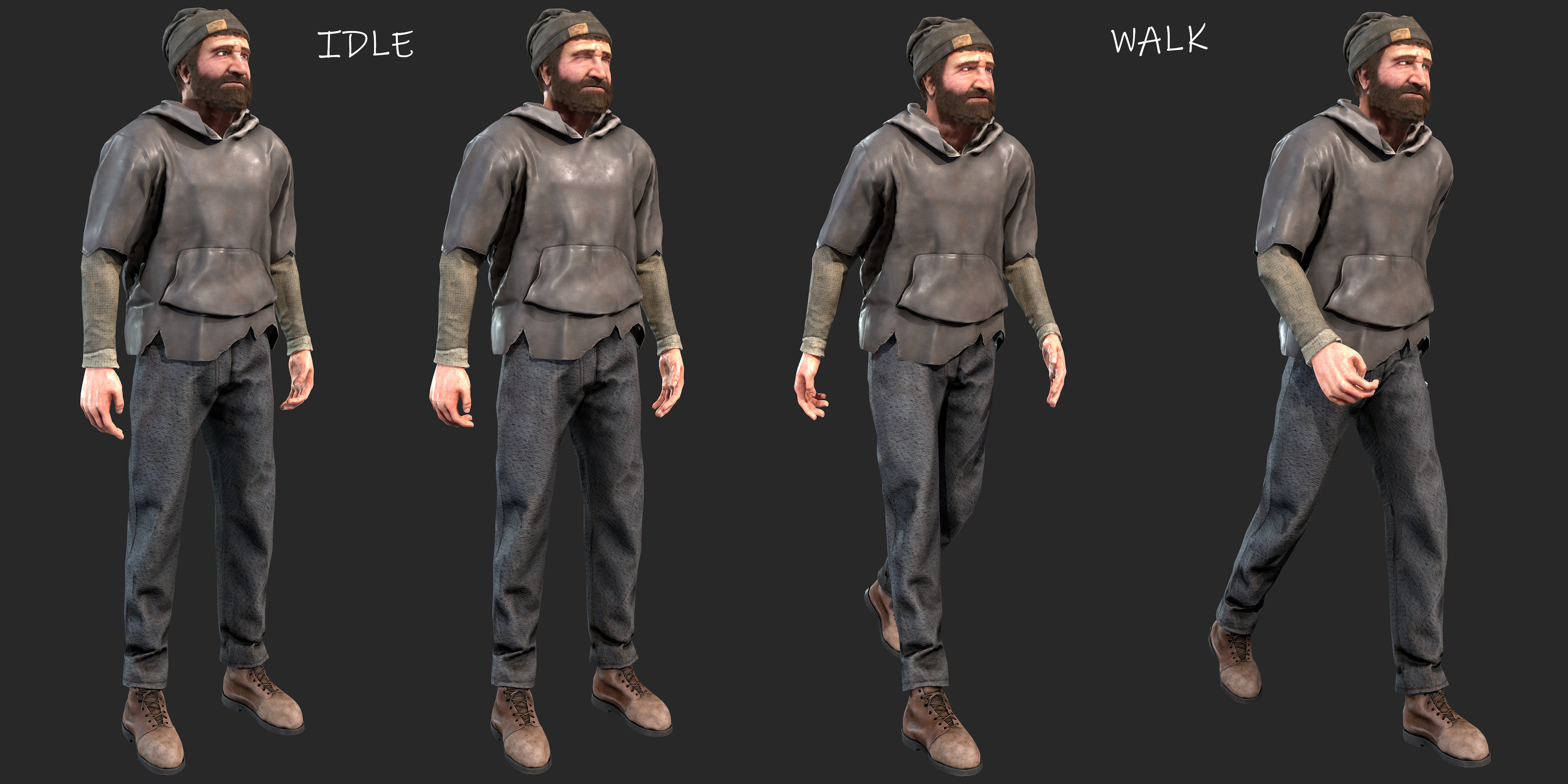 Idle and Walk animations