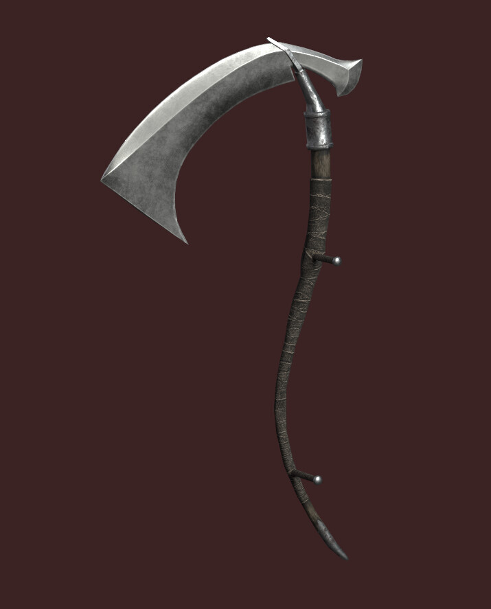 Death Maiden scythe. Since I couldn't find the original concept for the scythe, the prop was modeled after the original scythe game asset.