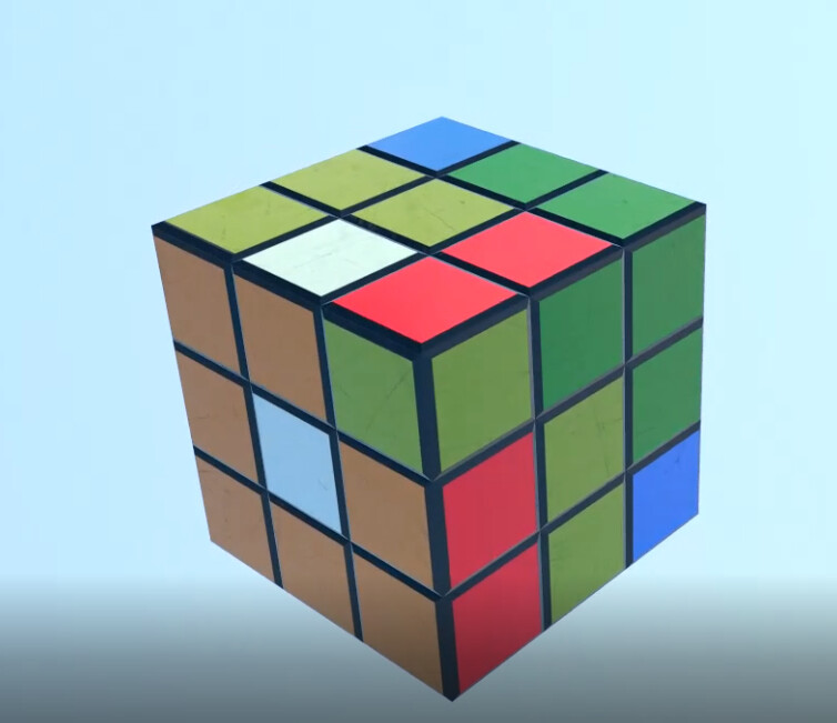 Rubiks Cube modeled for AR toys project with Banging Rocks
