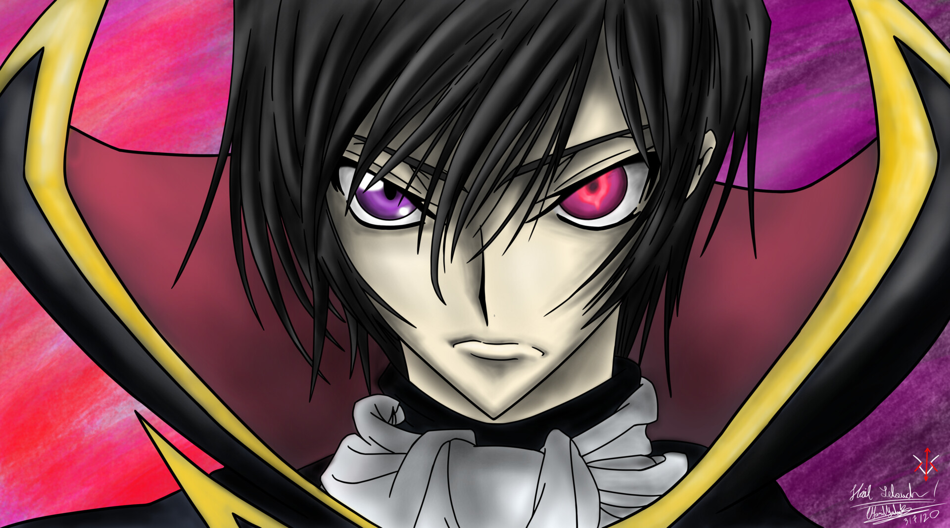 Anime: Code Geass Characters: Lelouch Pixiv's artist: 5203863