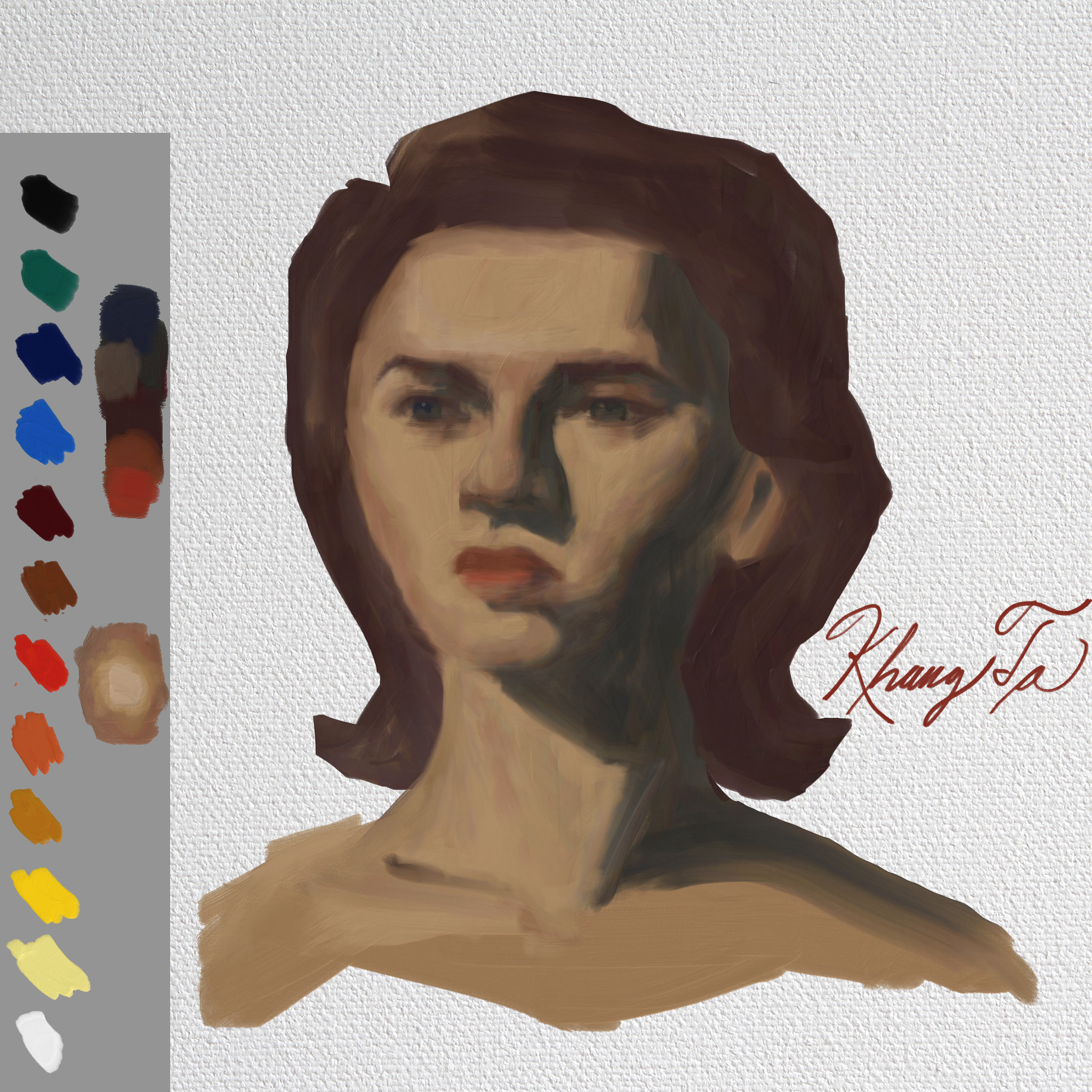 Step 01 - Mixing Live Oil paint in Fresco and explore ideas
