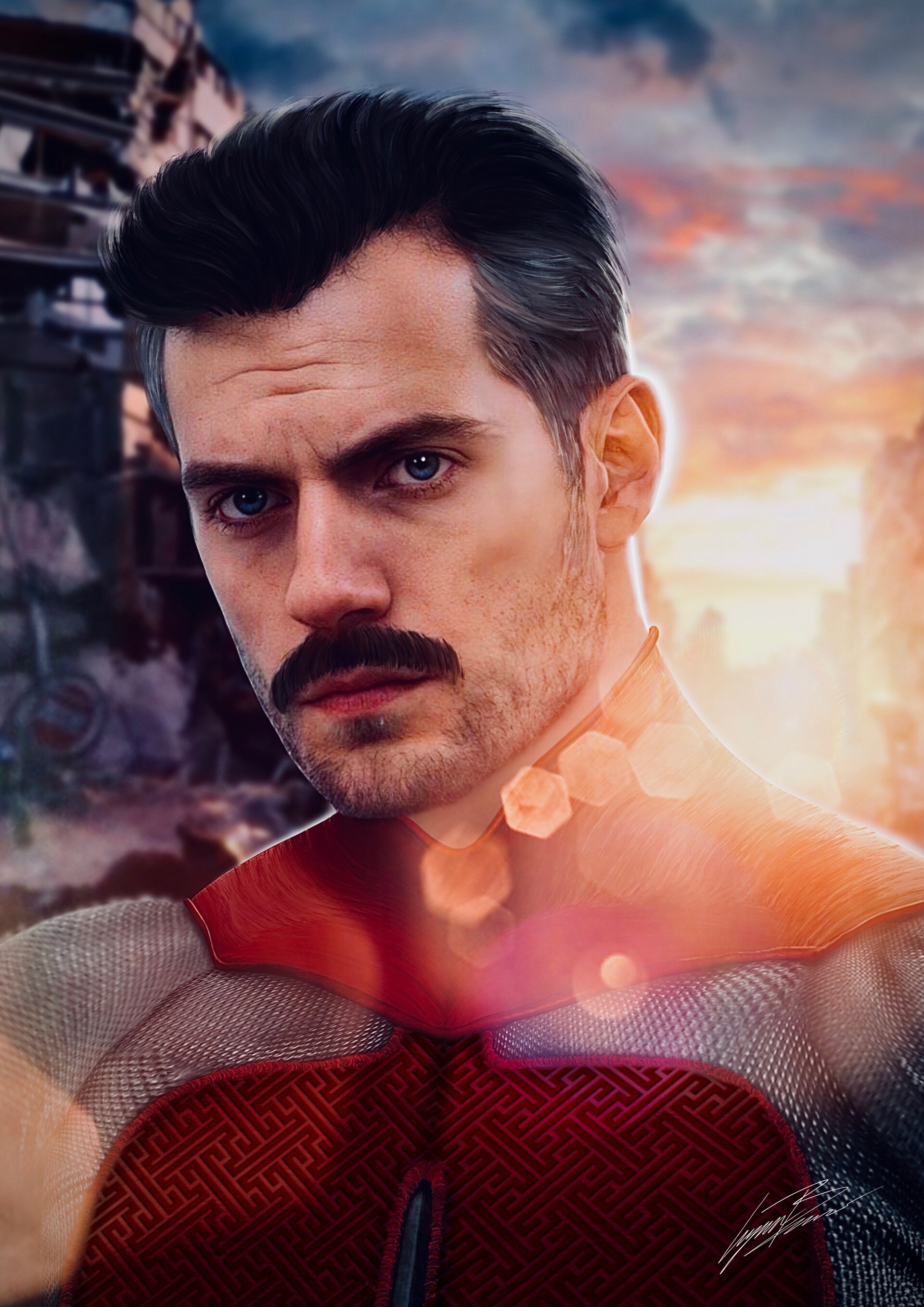 Artstation Henry Cavill As Omni Man From Invincible Logan Burns