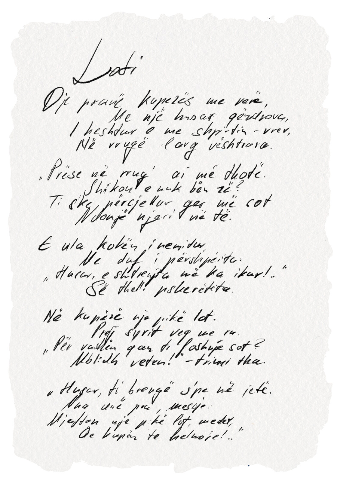 the letter on the table