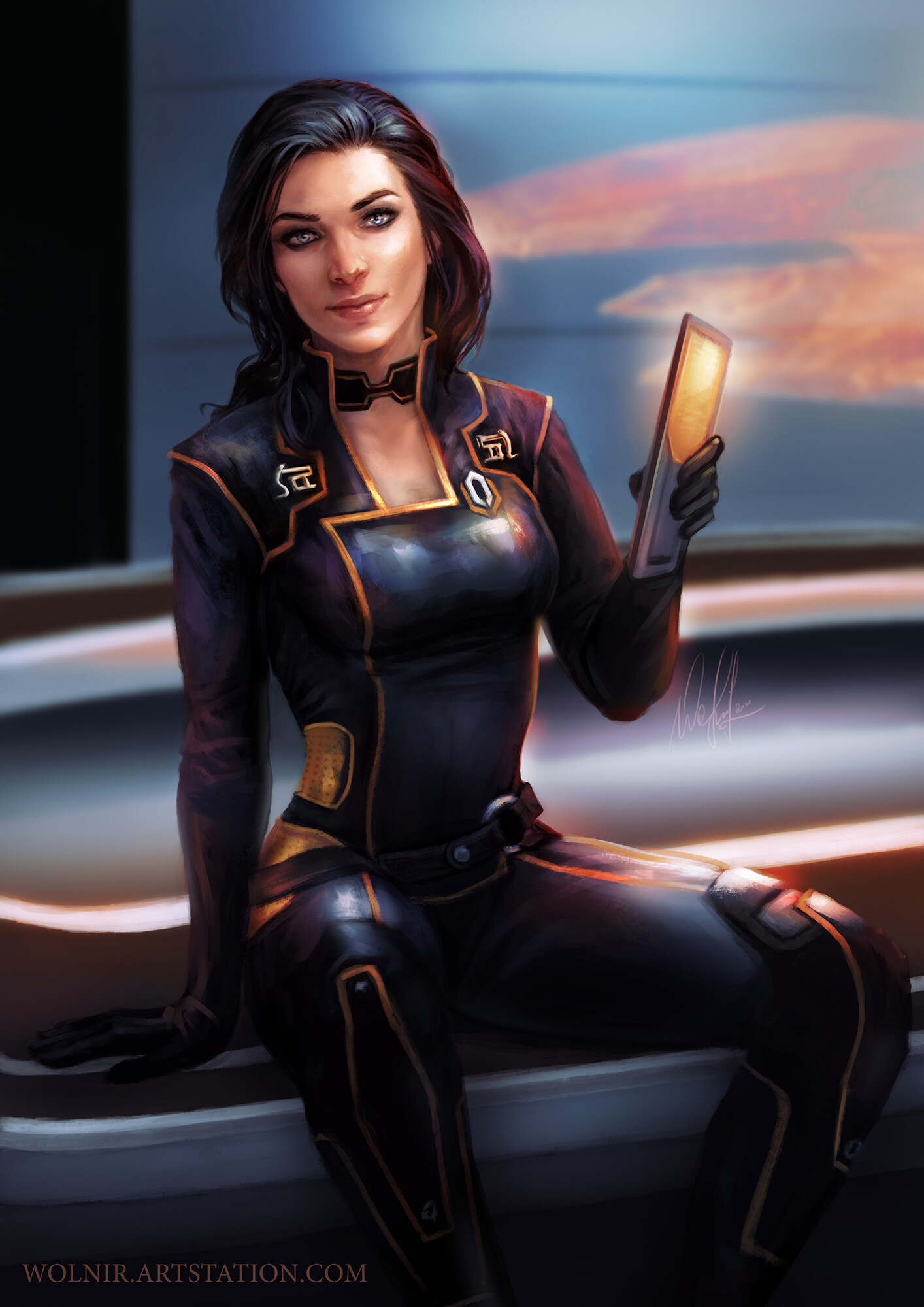Miranda Lawson from Mass Effect 2. Edited old fanart. 