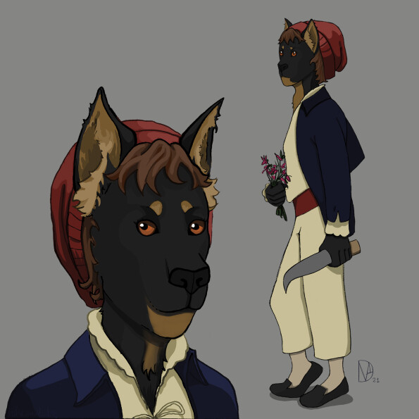 Human dog art clearance