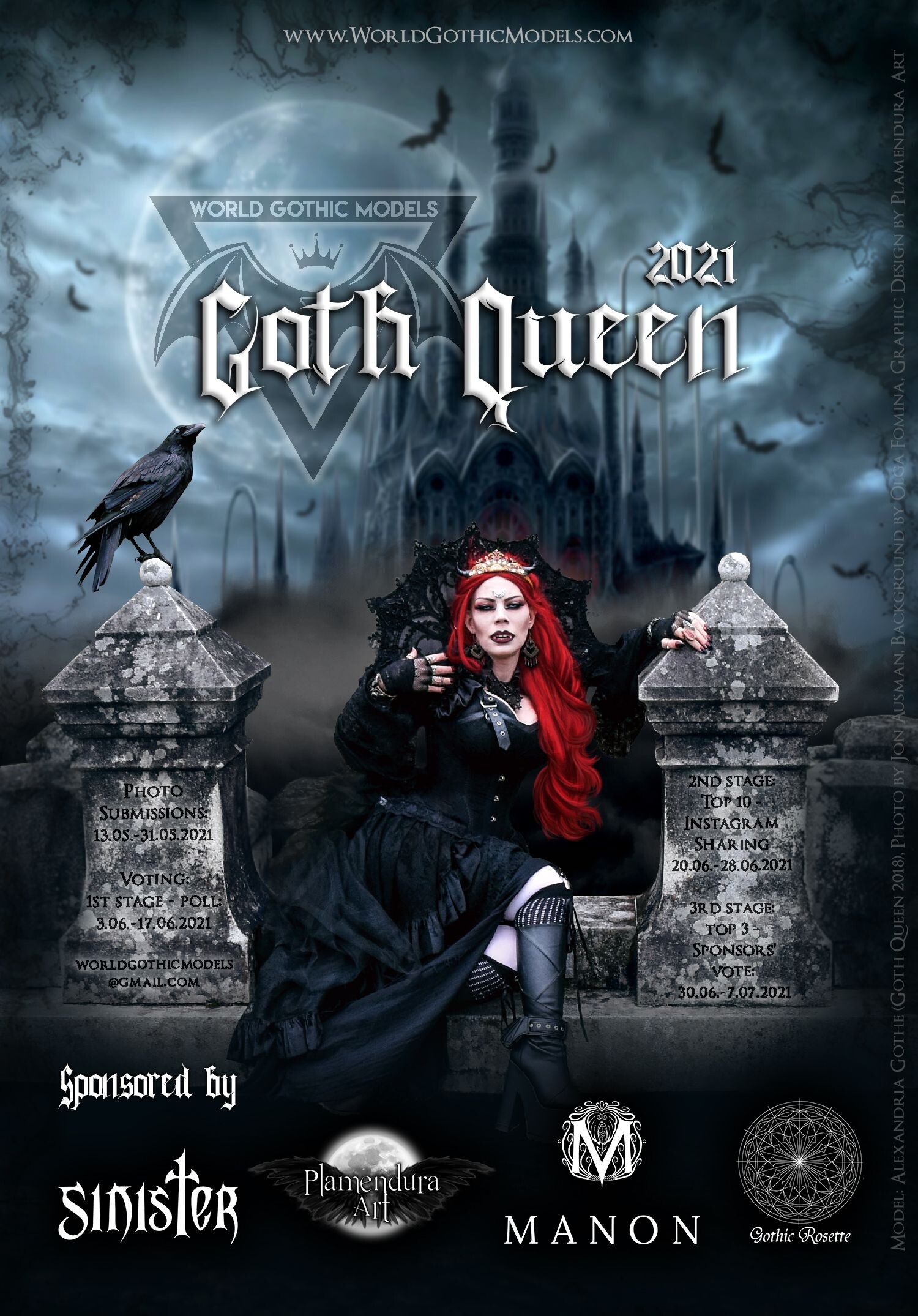 ArtStation Goth Queen 2021 Contest Poster for World Gothic Models