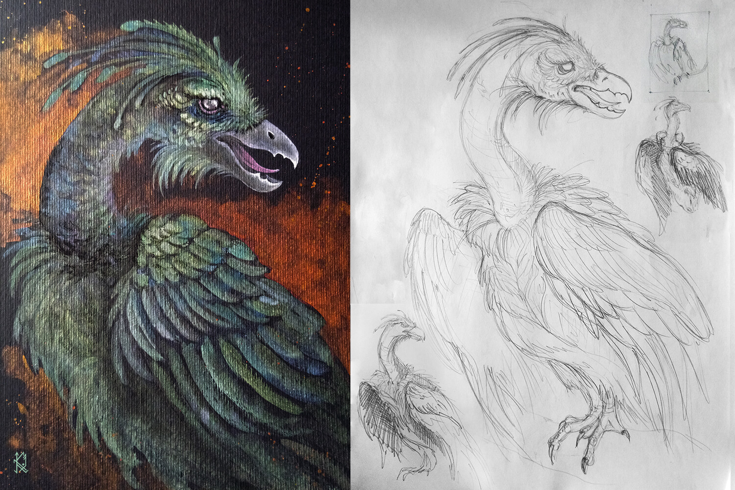 The first version and sketches.