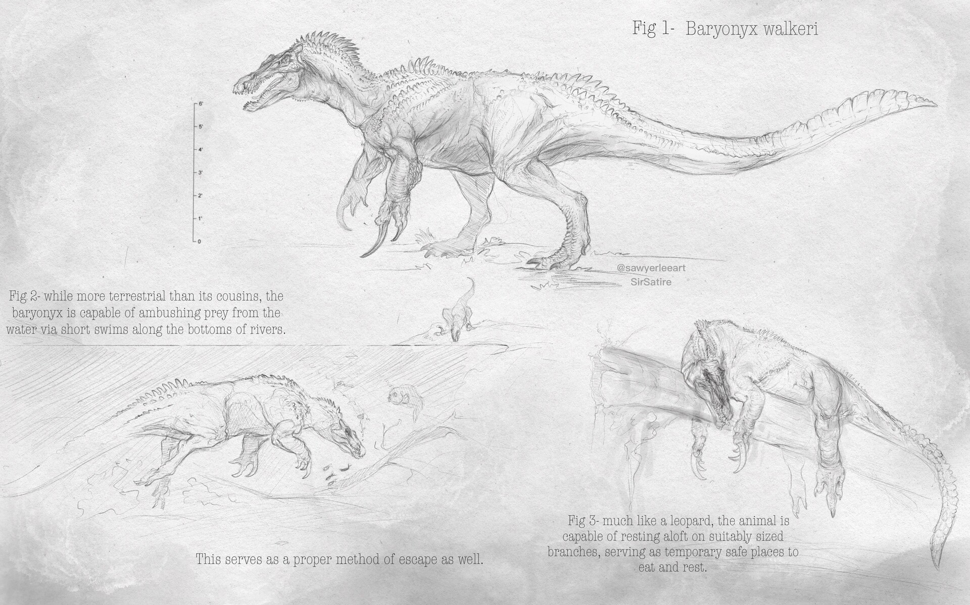 Барионикс динозавр рост