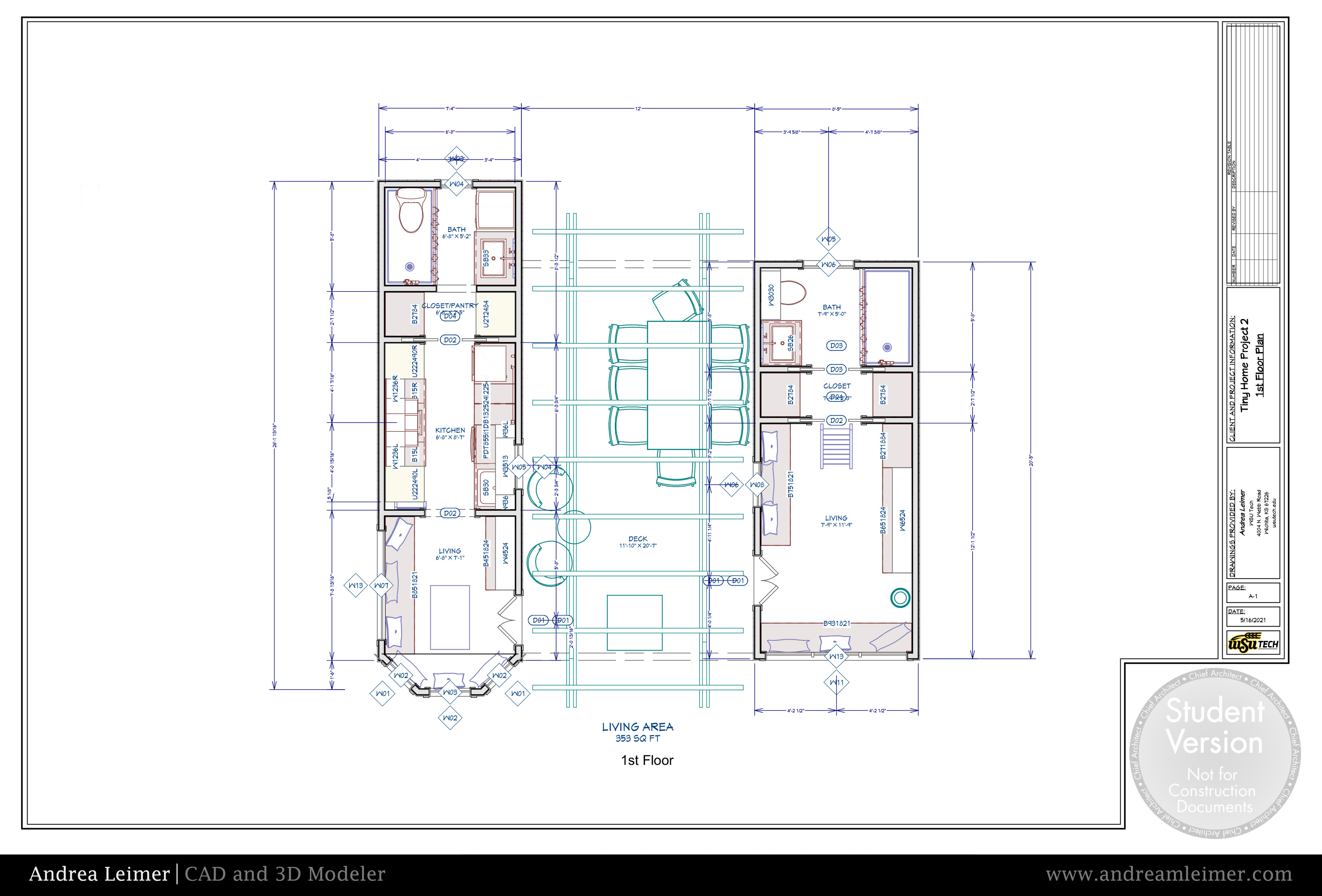 Tiny Home Project First Floor Plan A1