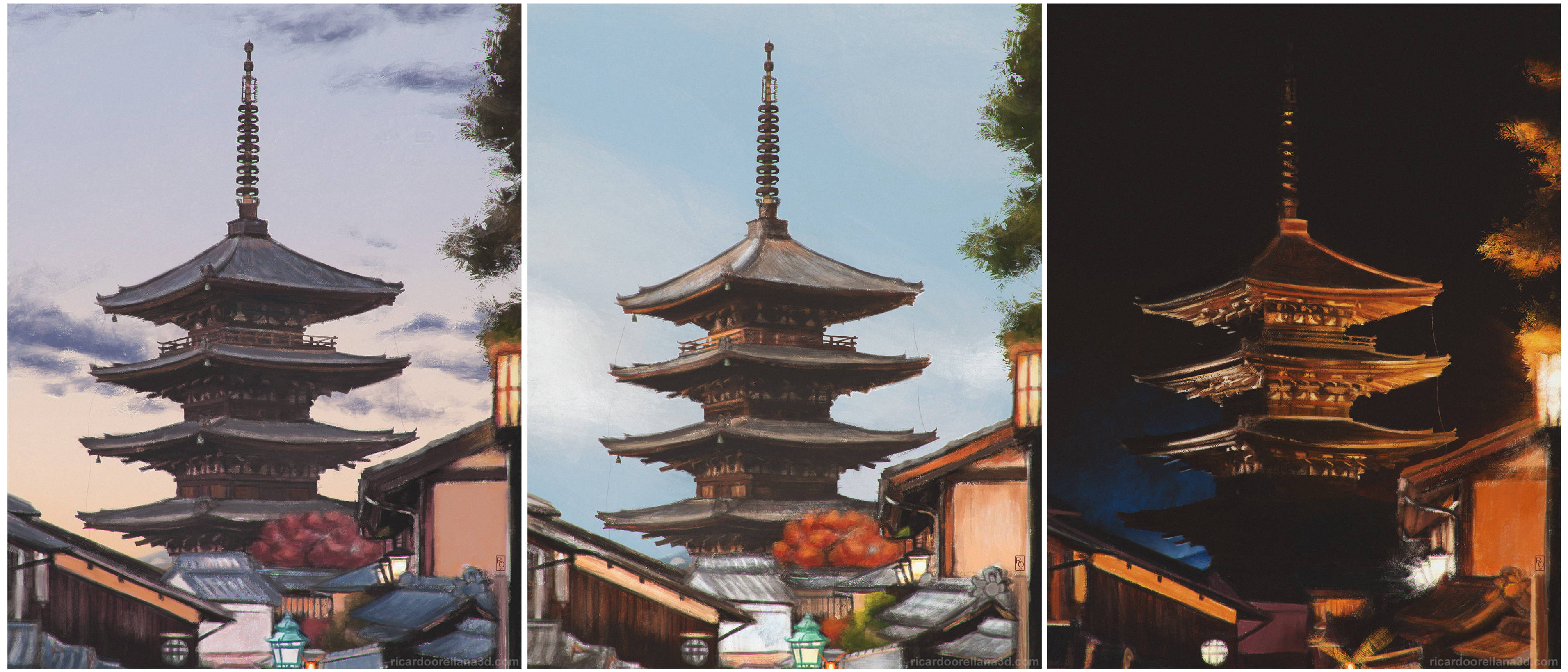 Kyoto "Before" painting series