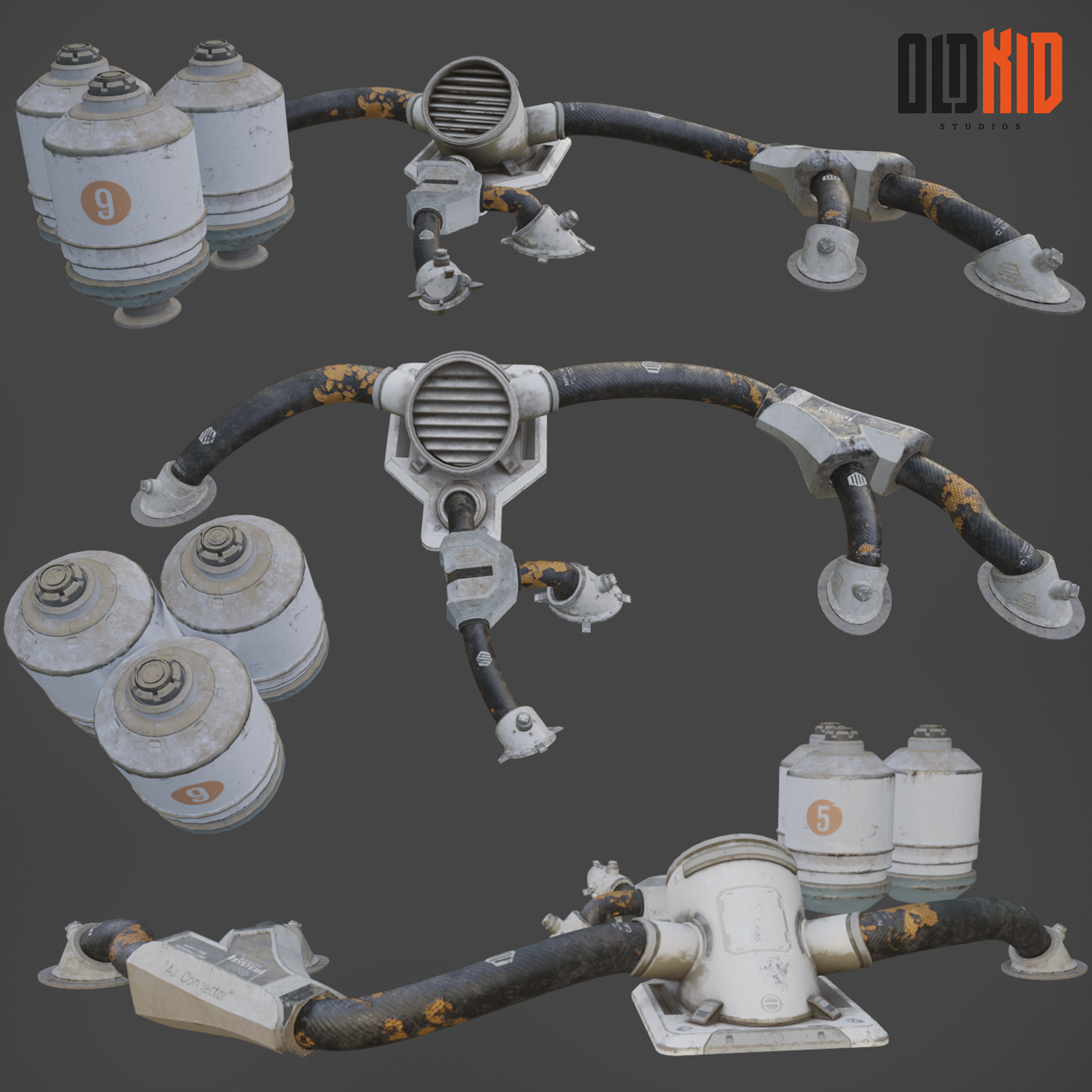 Collection of the ventilation system assets from "Project Shadows"