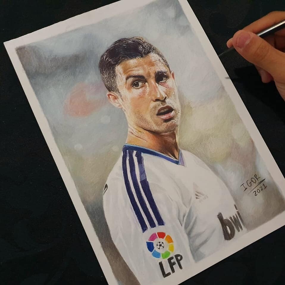 sketch Cristiano Ronaldo by feliperatinho on DeviantArt