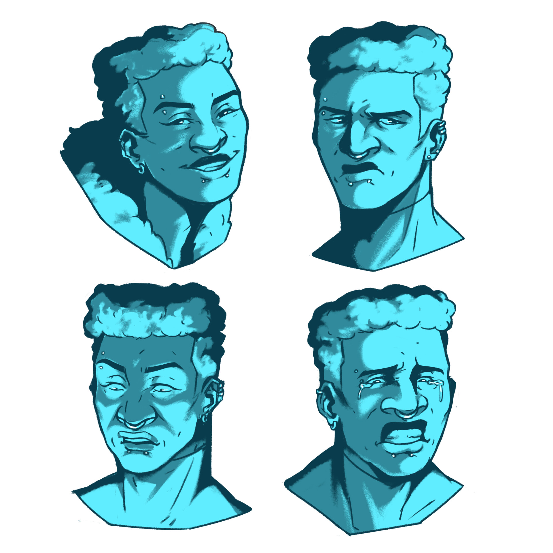 ArtStation - Character expression tests - Leona Beoheart