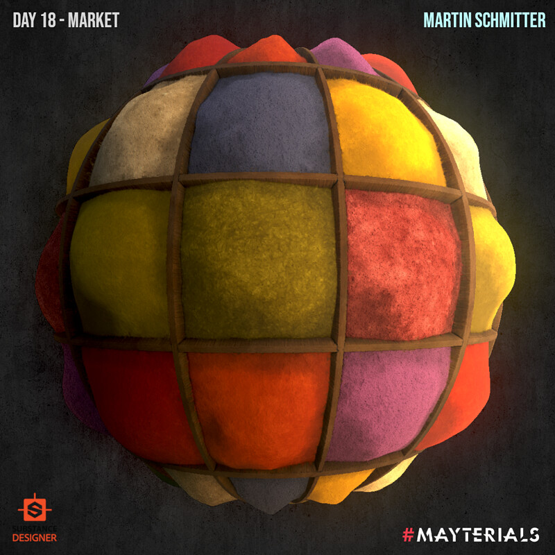 Mayterials 2021 - Day 18 Market (Stylized "Handpainted" Spice Market)