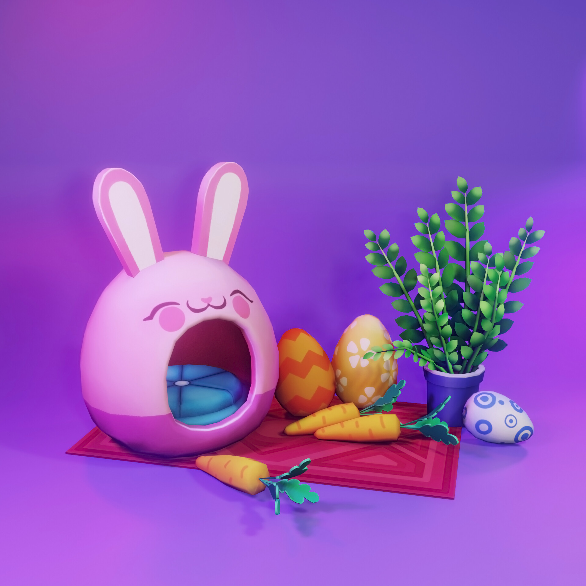 ArtStation - Cute Easter Bunny