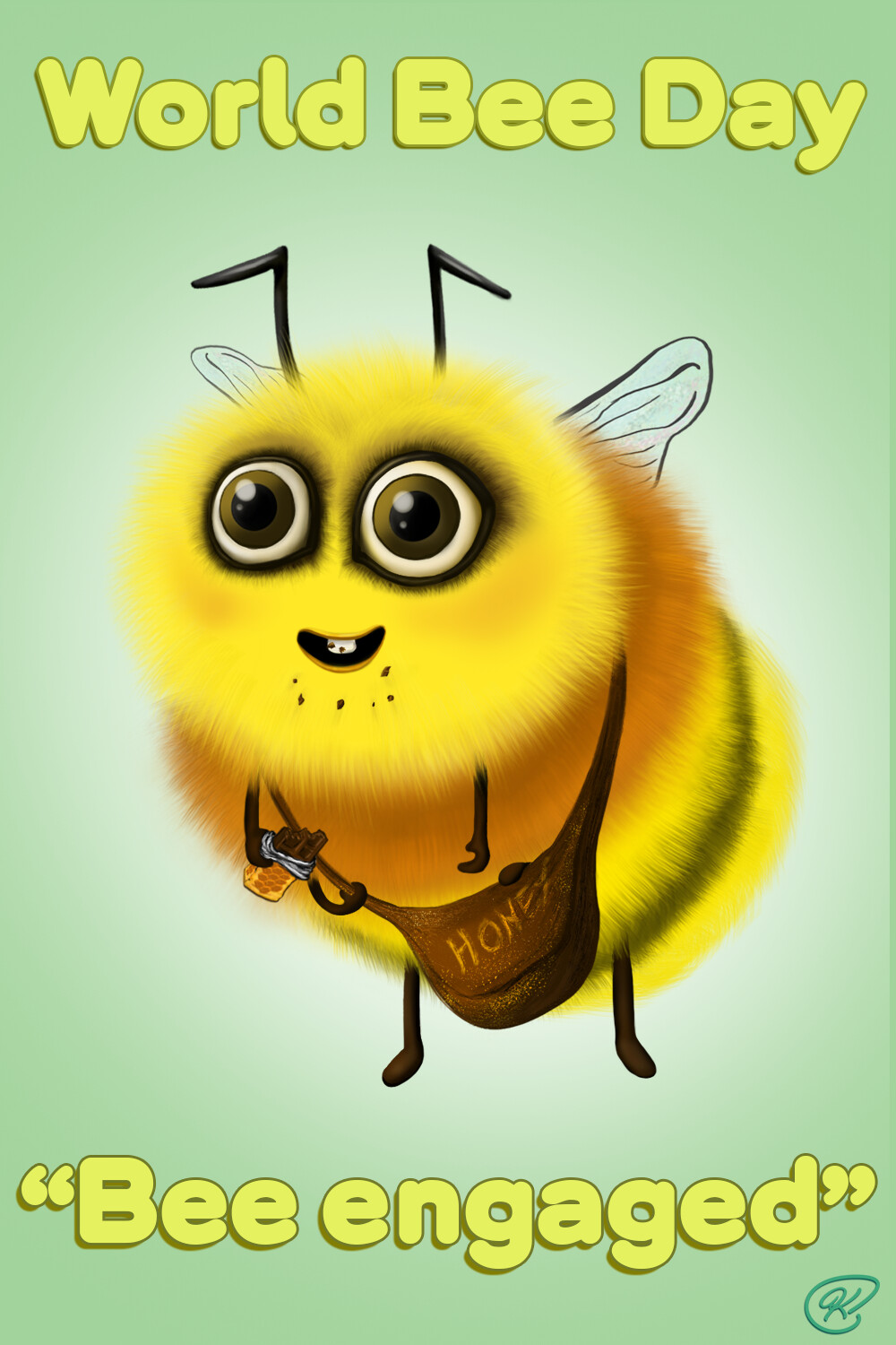 ArtStation Happy World Bee Day 2021 Bee engaged!