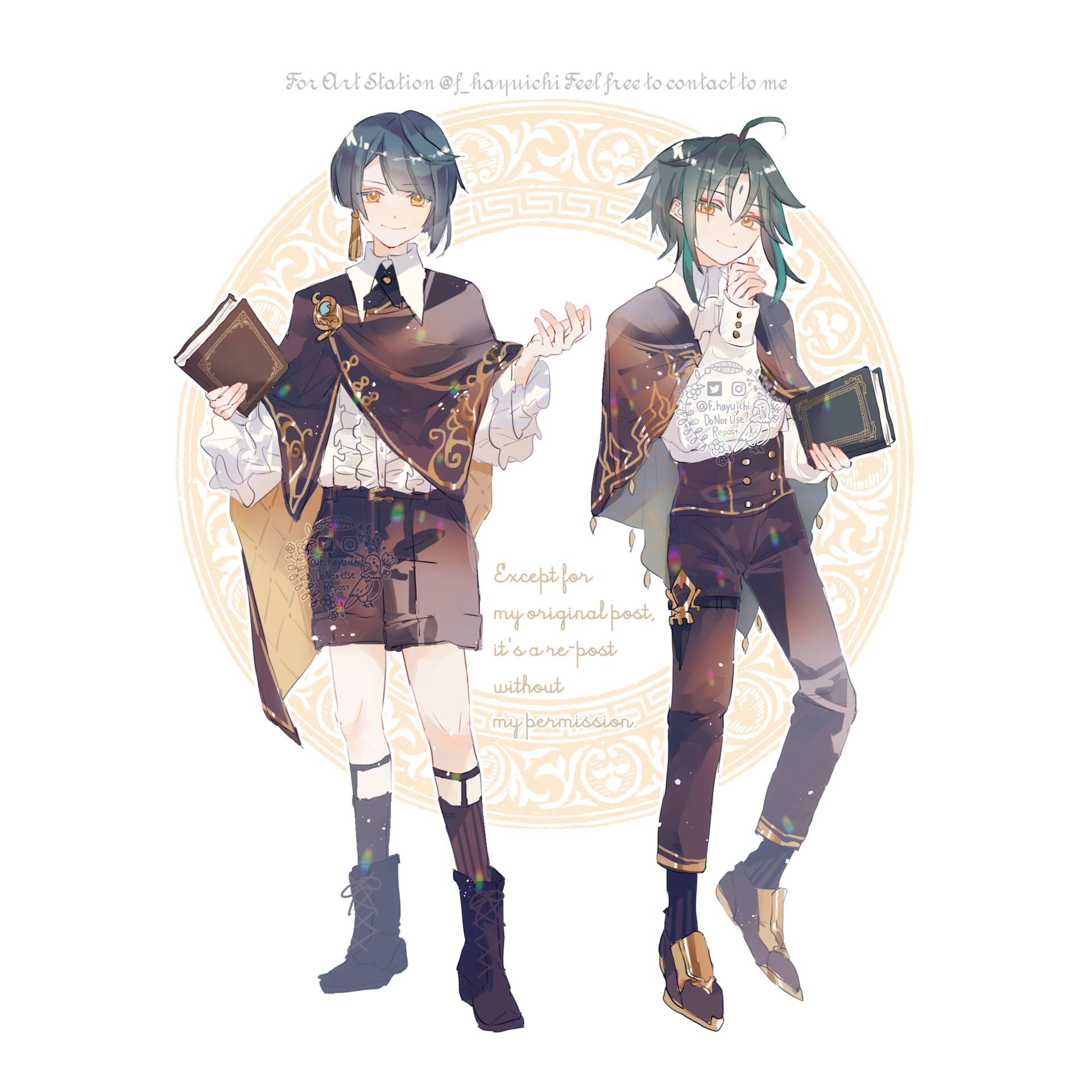 Artstation Fan Art Genshin Impact Characters In My Ocs Outfit