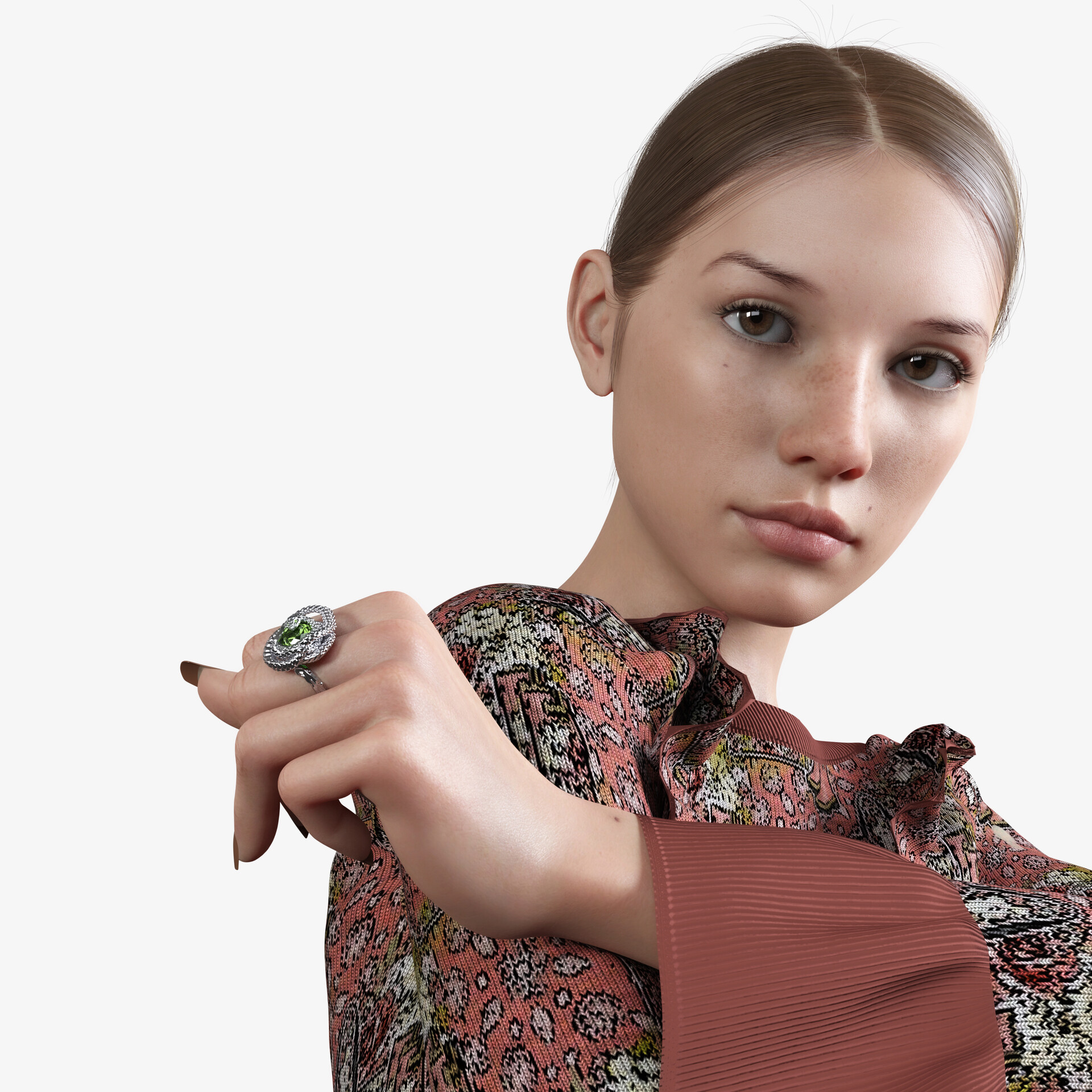 ArtStation A virtual model for my new jewelry。