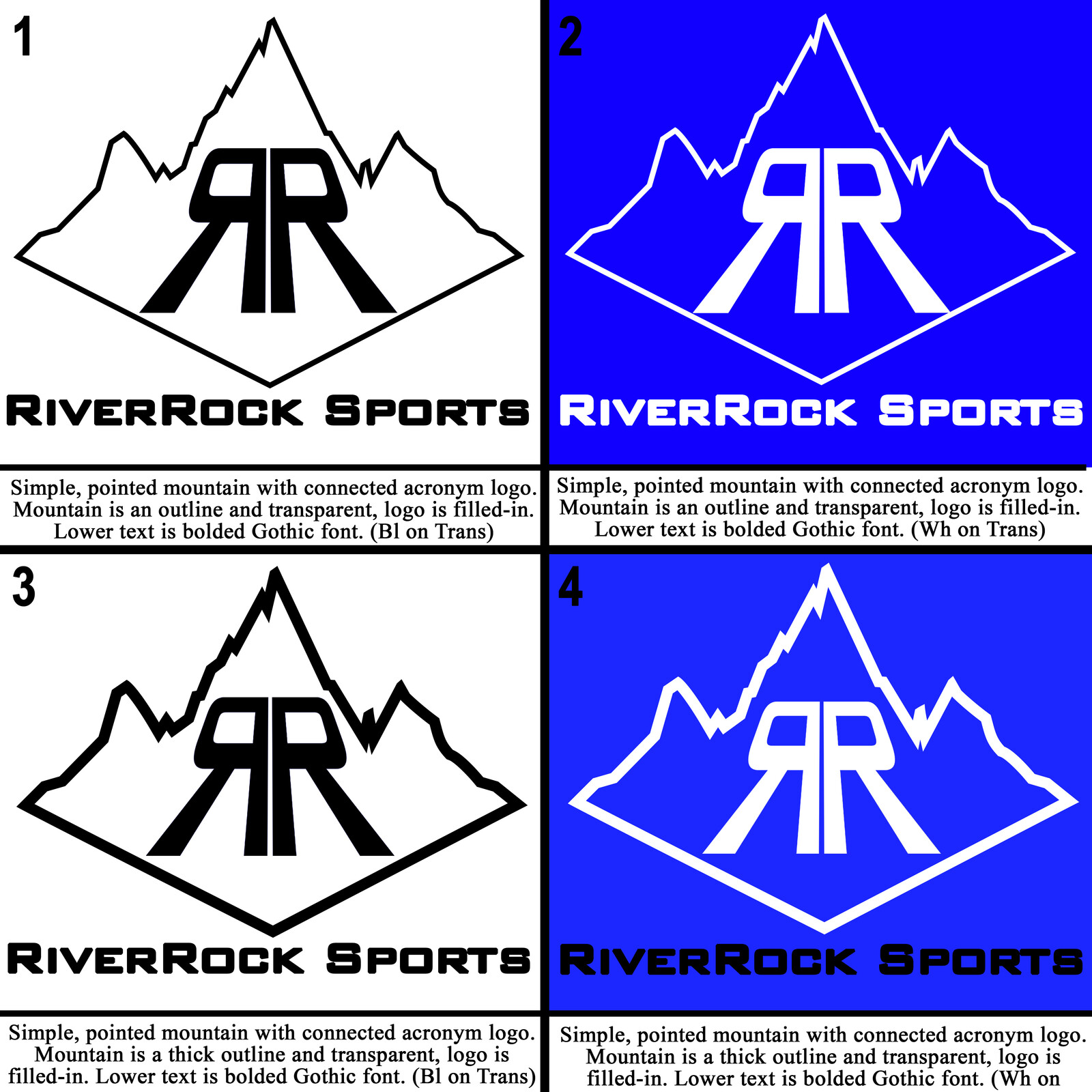 The second batch of concept iterations for the RRSM logo