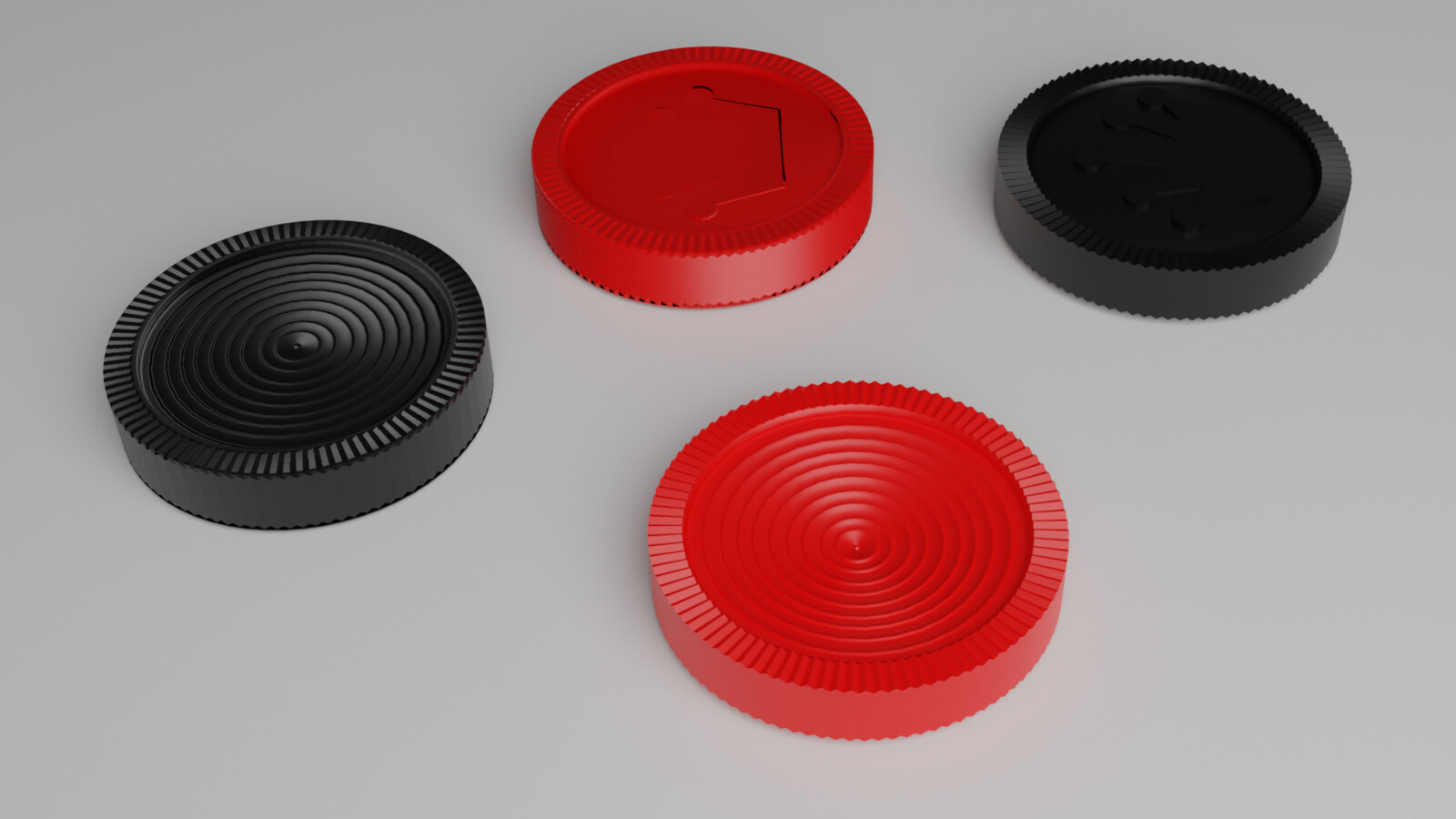 Checkers - High and Low Poly