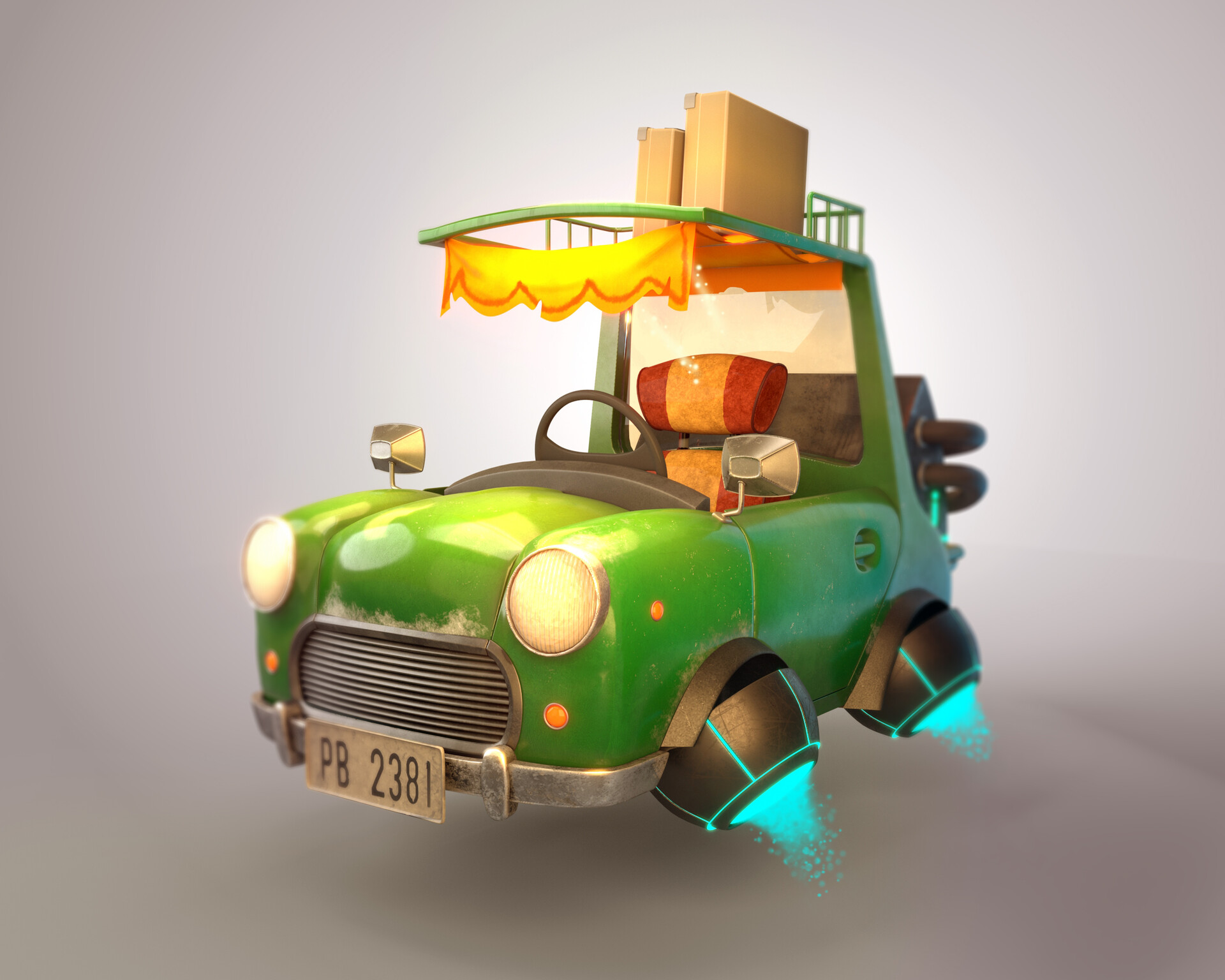 Artstation Floating Car Mohamed Salah