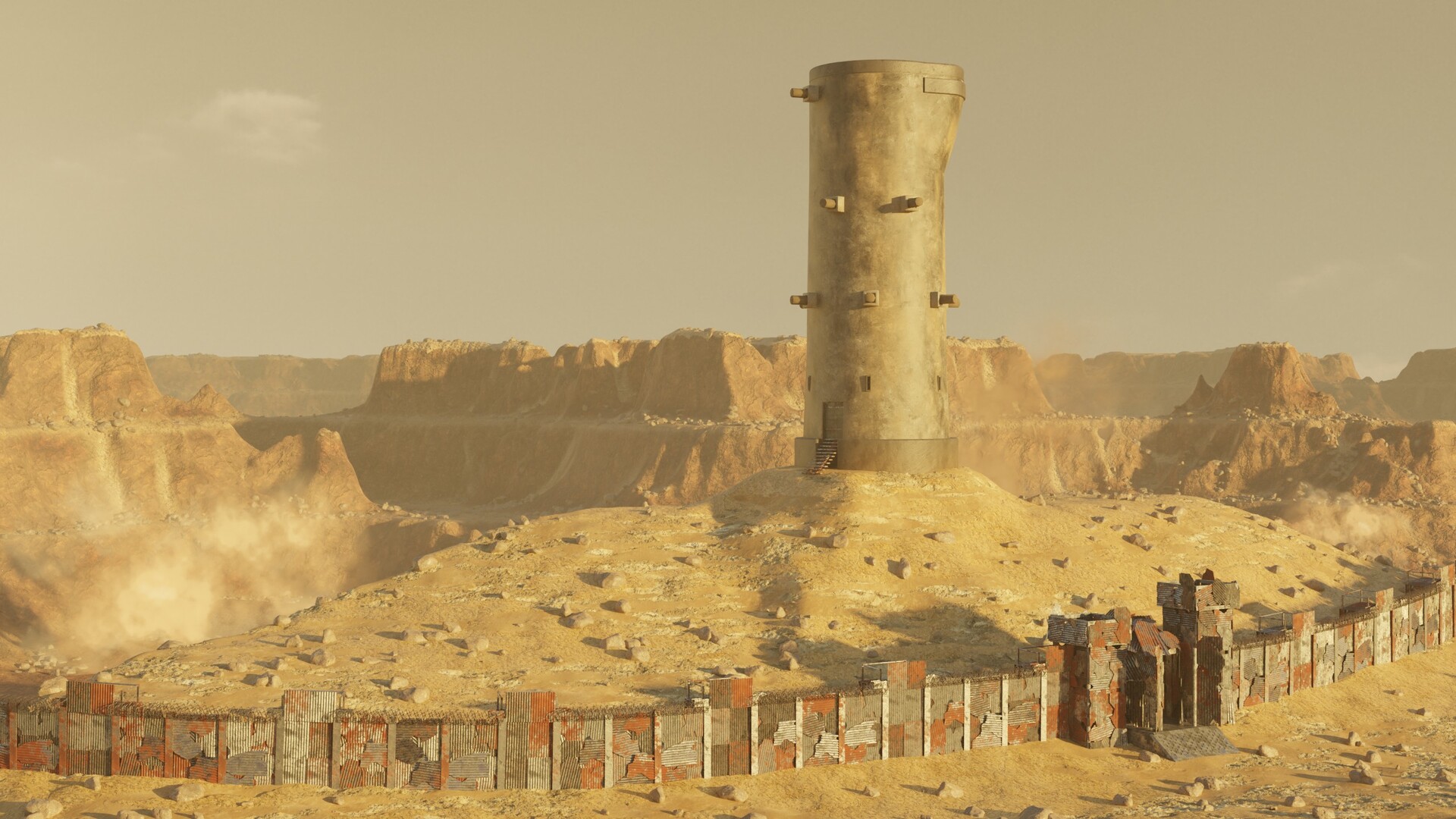 ArtStation Kenshi Fanart Dust King's Tower