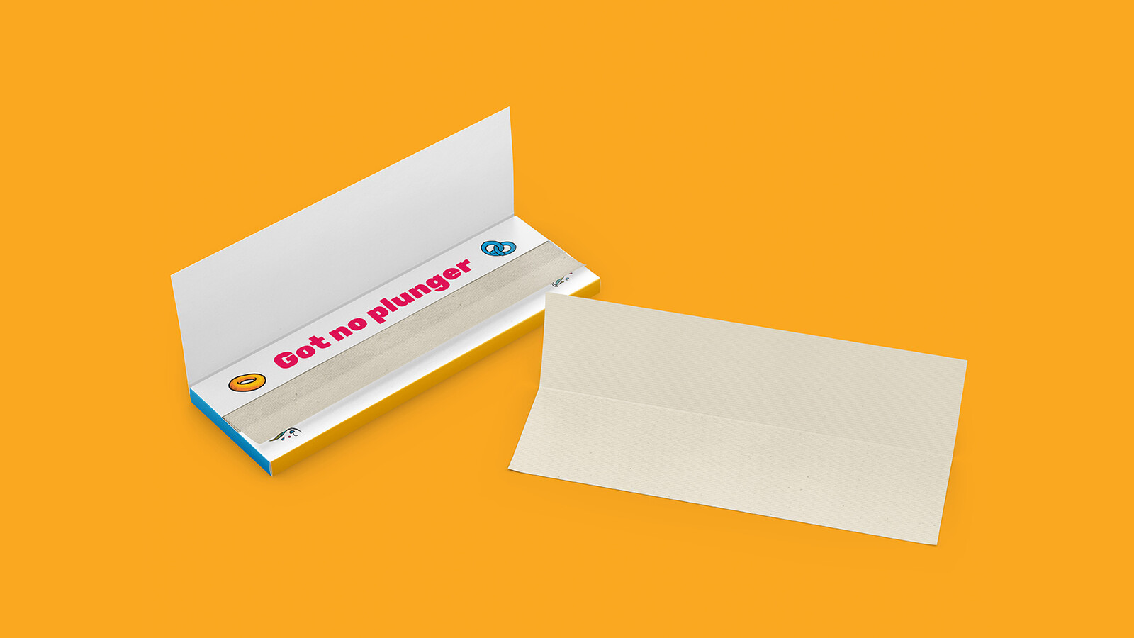 Rolling paper packaging mock-up