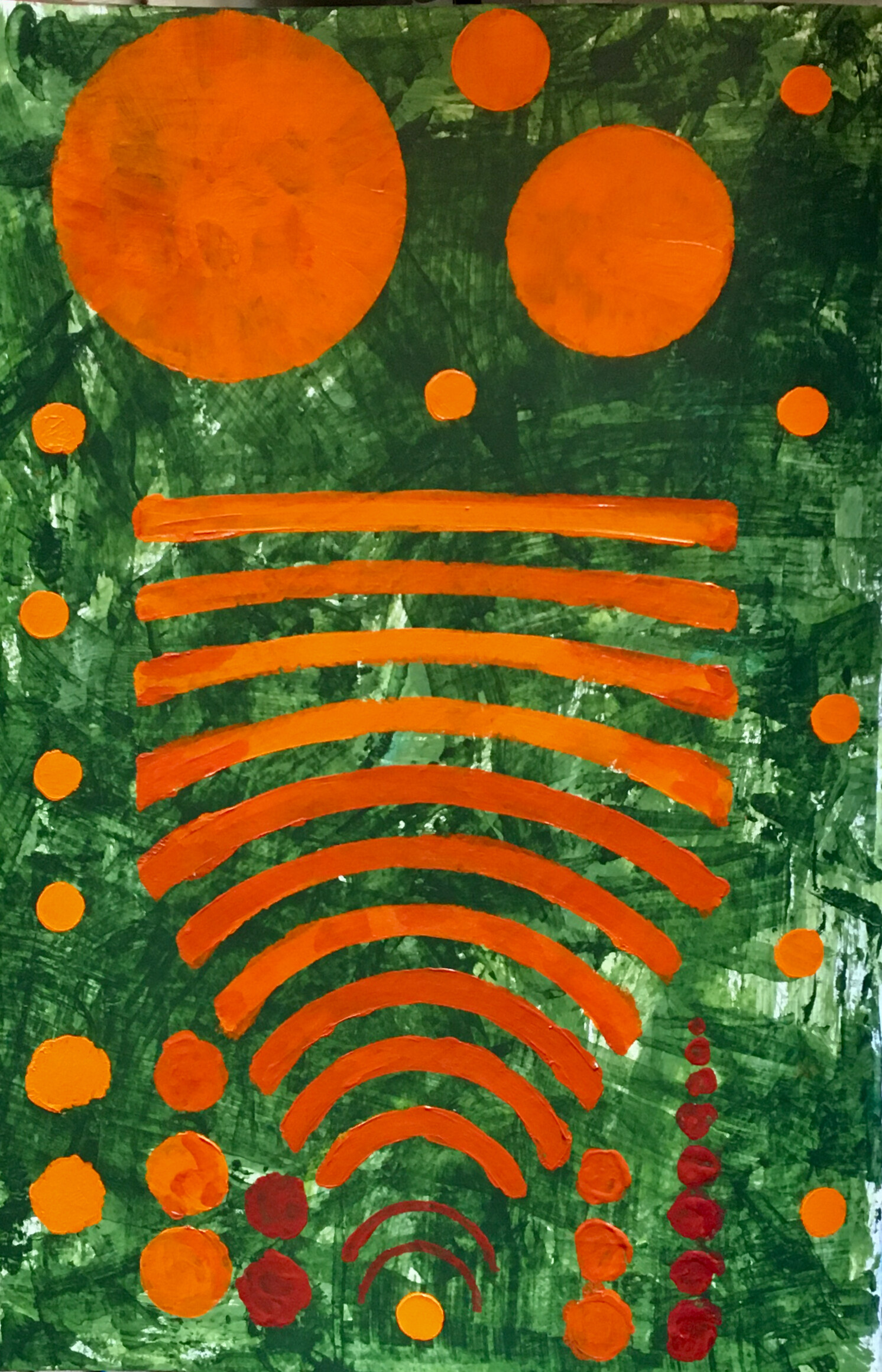 ArtStation - abstract orange and green